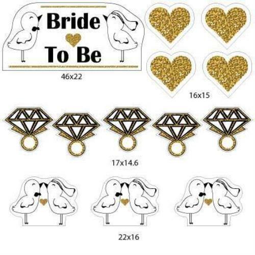 Bachelorette Bride to Be Yard Signs & Decorations 13 piece set