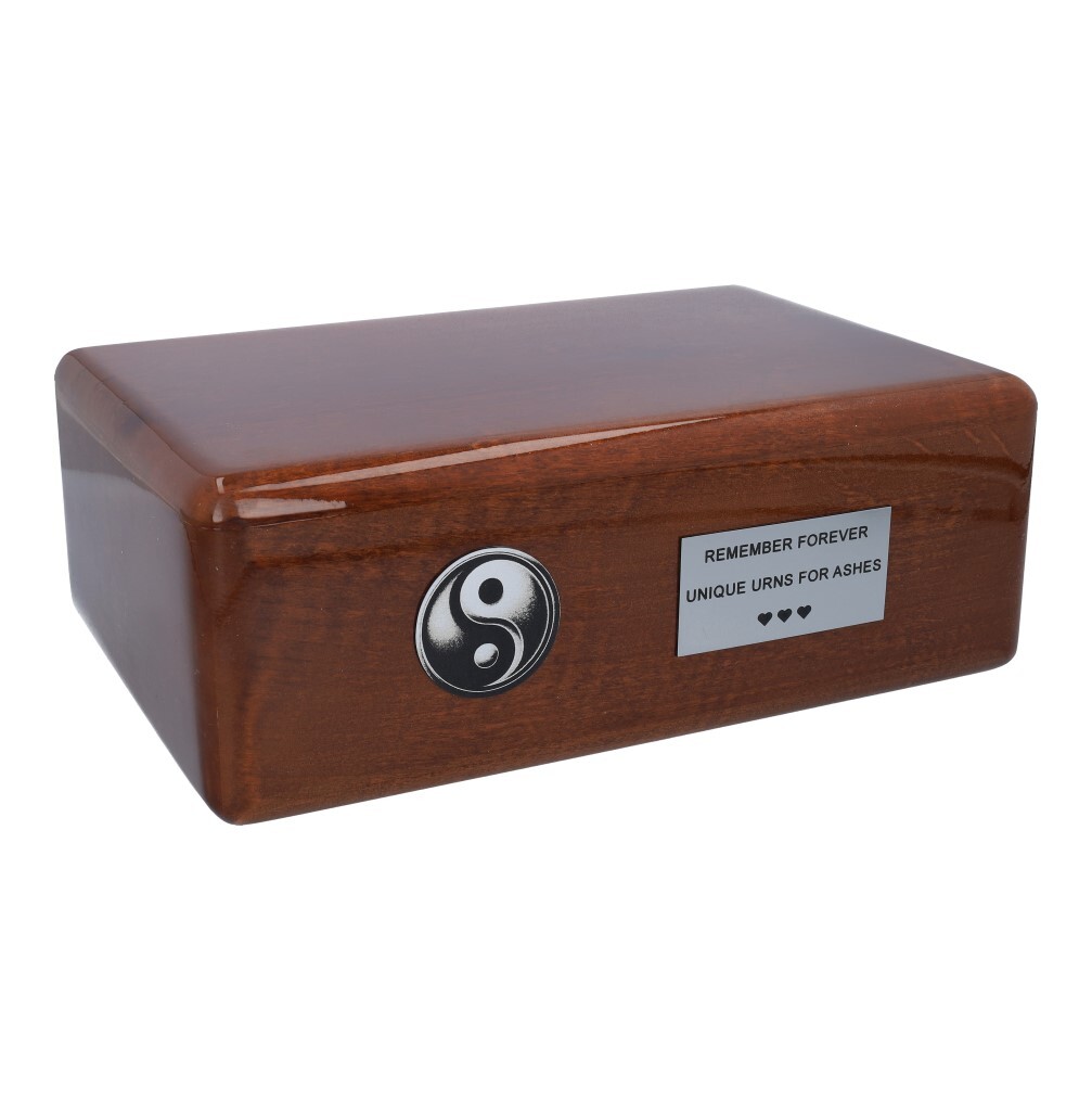 Yin Yang Urn for human ashes Symbol of balance and harmony Japan urn cremate box