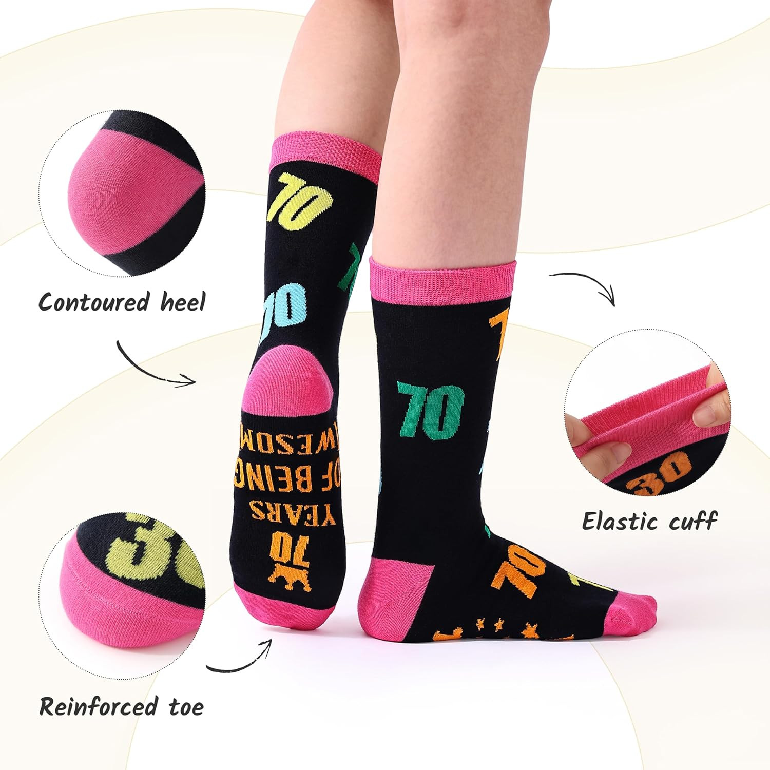 Funny Birthday Socks Gift For Women Mom Wife Sister 30Th 40Th 50Th 60Th 70Th Gif