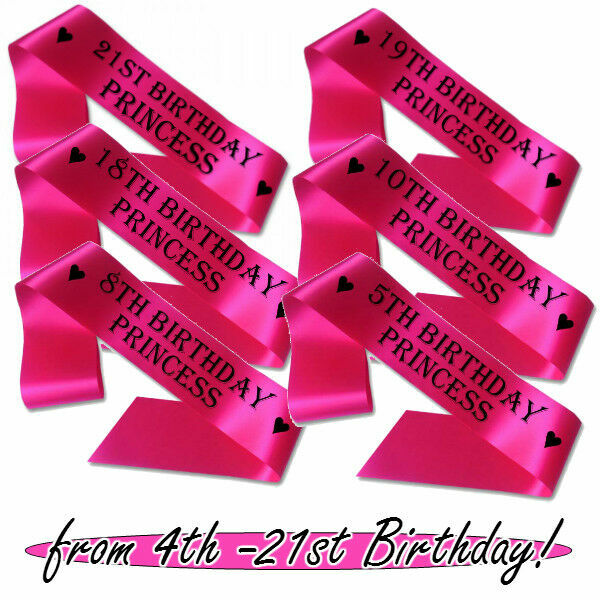 Childs Adults Personalised Birthday Princess Any Age 4th – 21st Girl Party Today