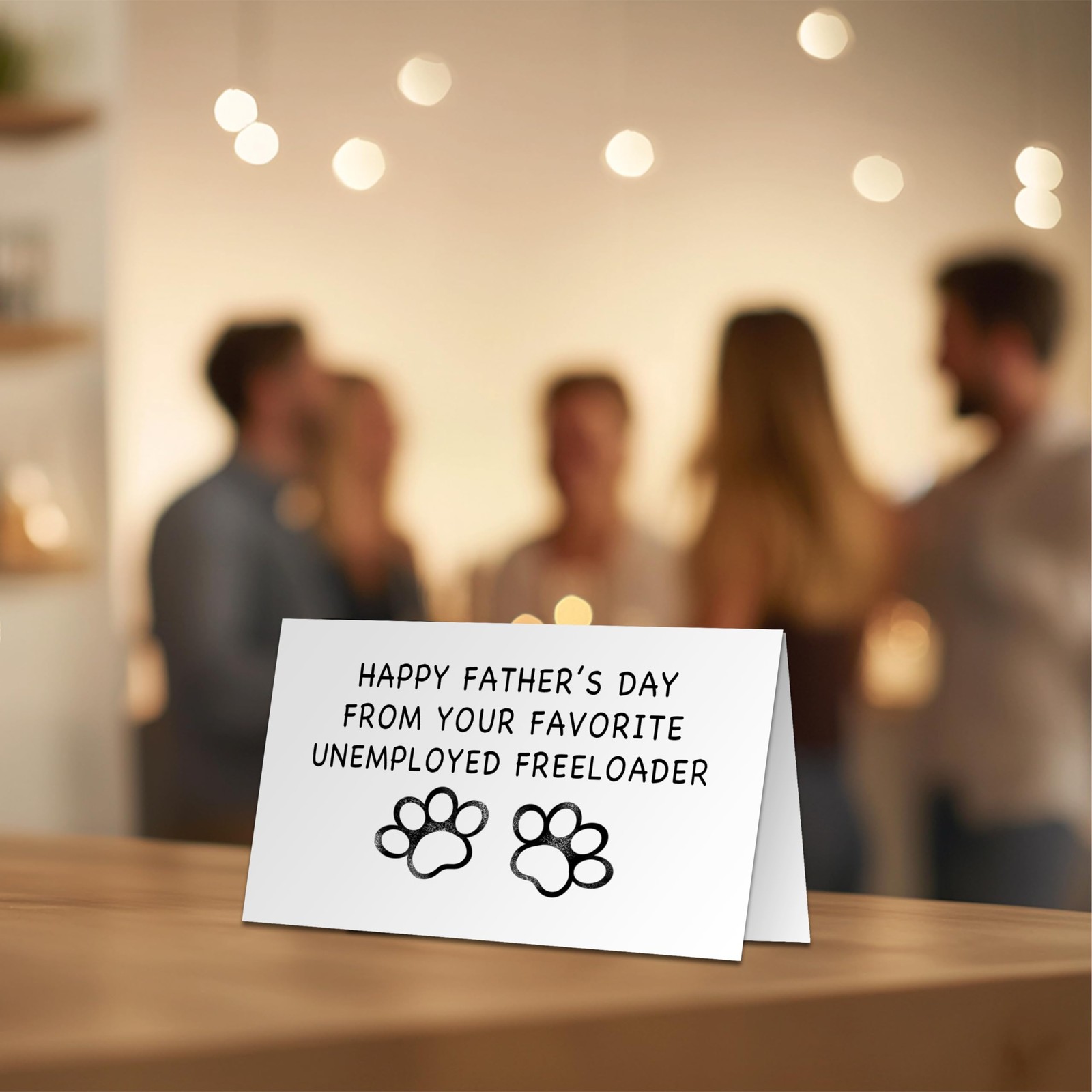 TwoDays Funny Dog Dad Cards with Envelope and Sticker, 4″ x 6″, Freeloader