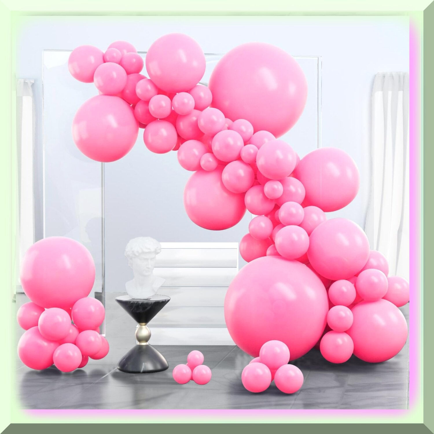 Hot Pink Latex Balloons Set for Celebrations