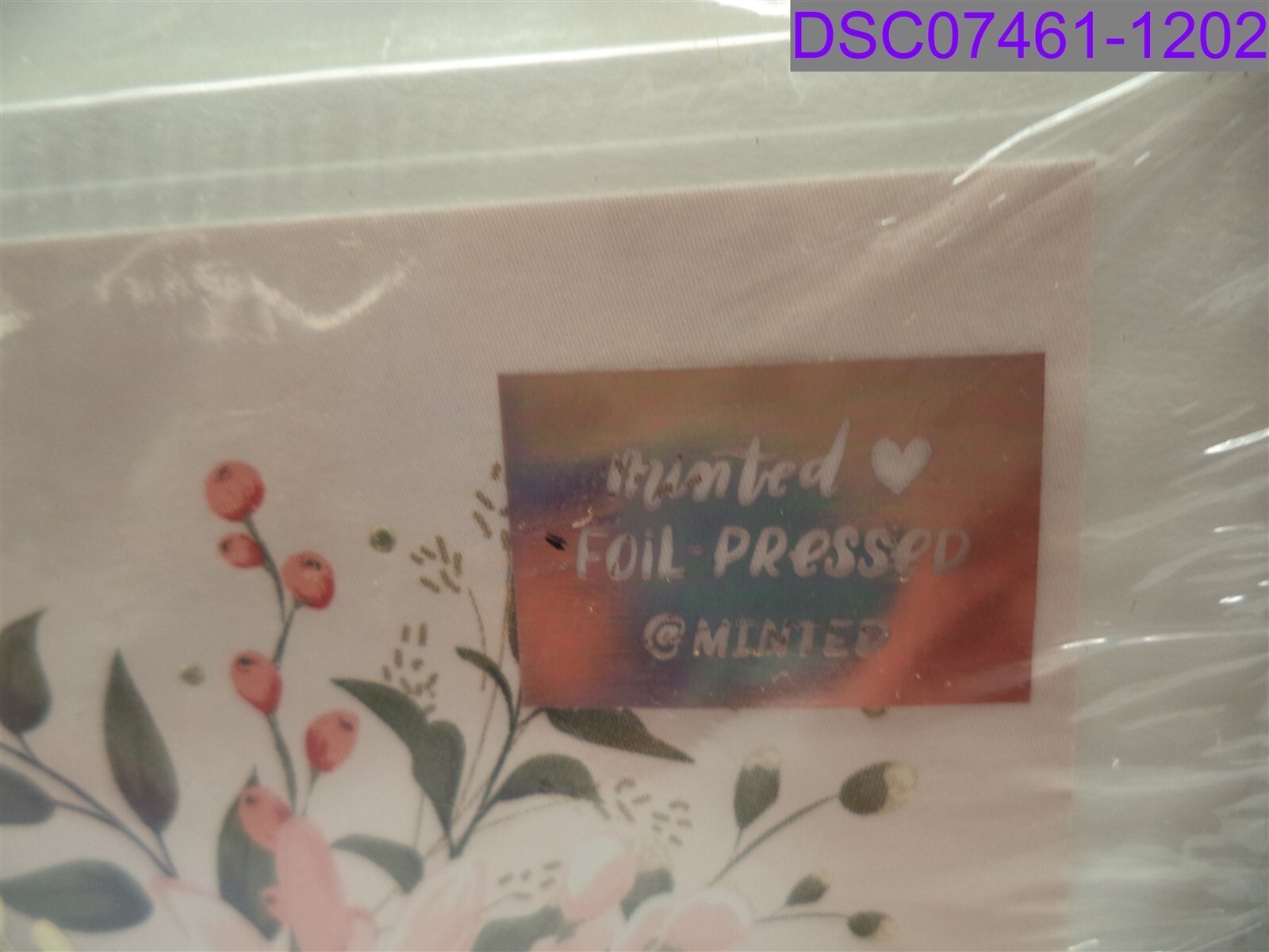 Qty = 1 Pack of 3: Minted Foil Pressed Happily Ever After Floral Wedding Card