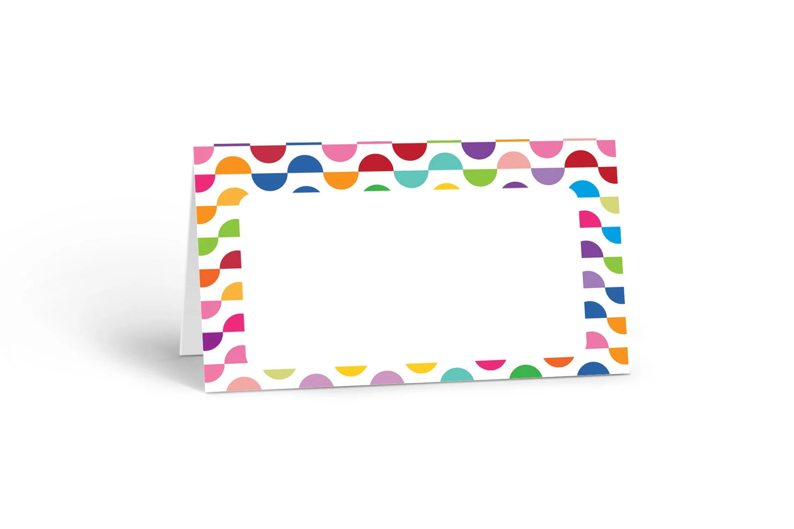 Colorful Half Circled Design Happy Birthday Place Cards – 25 Place – B77550