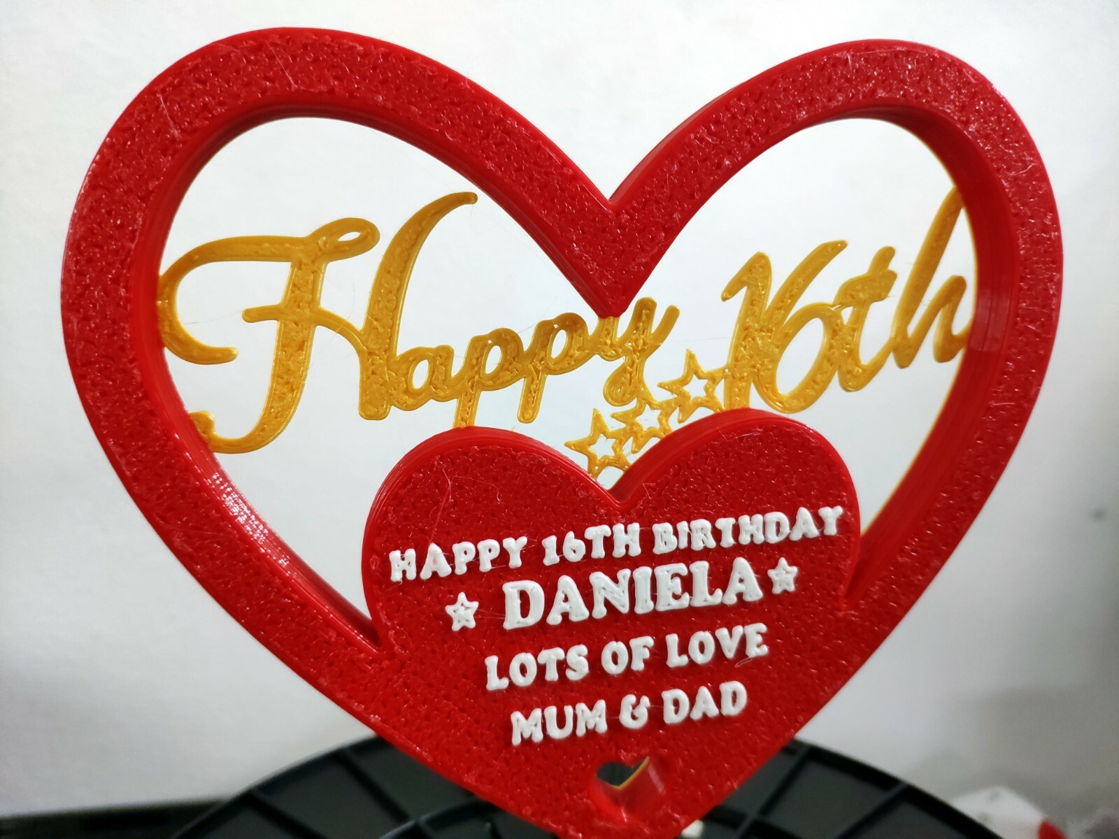 Personalised Heart Romantic Valentines Birthday Wedding Occasion Gift Message