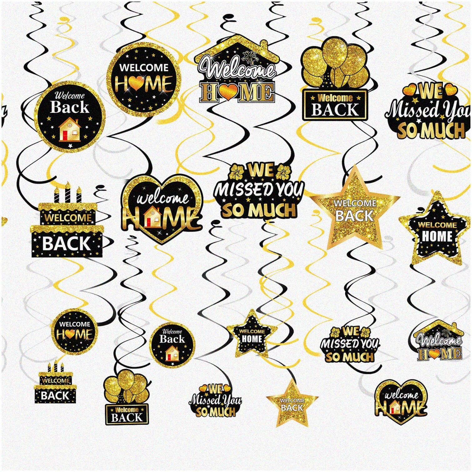 30pc Hanging Swirl Decorations for Events