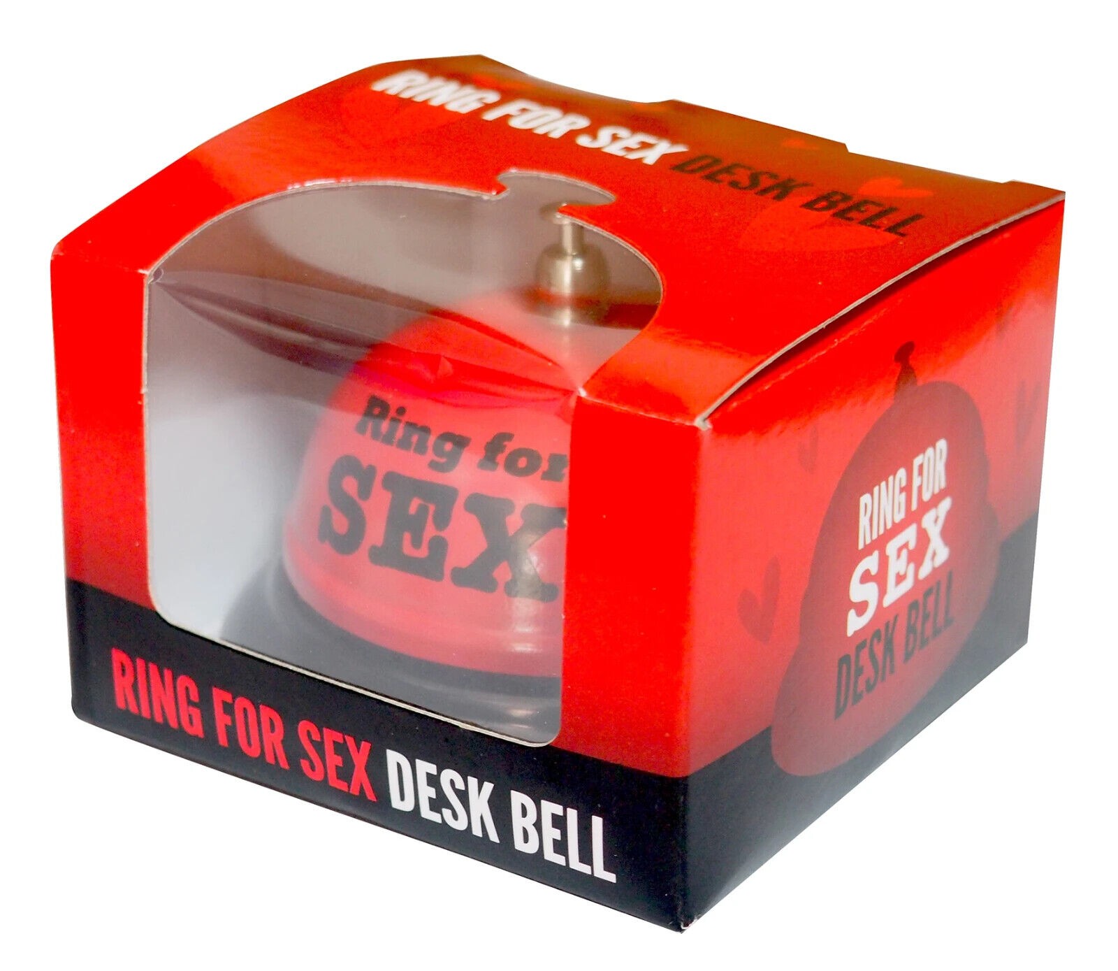 RING FOR SEX BELL – Red Hot Bedroom Office Desk Gag Joke Bar Man Cave Kitchen