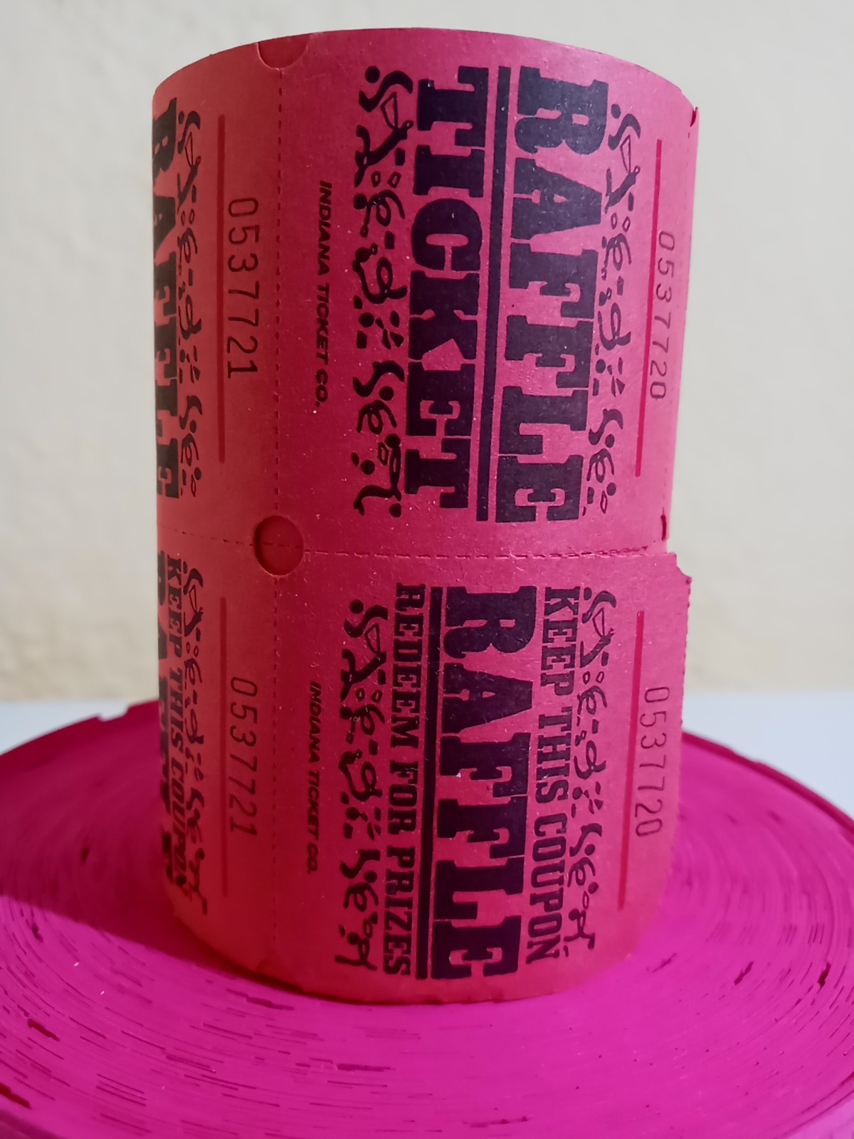 Lot of Raffle Tickets rolls ephemera, party, mixed types and colors crafts