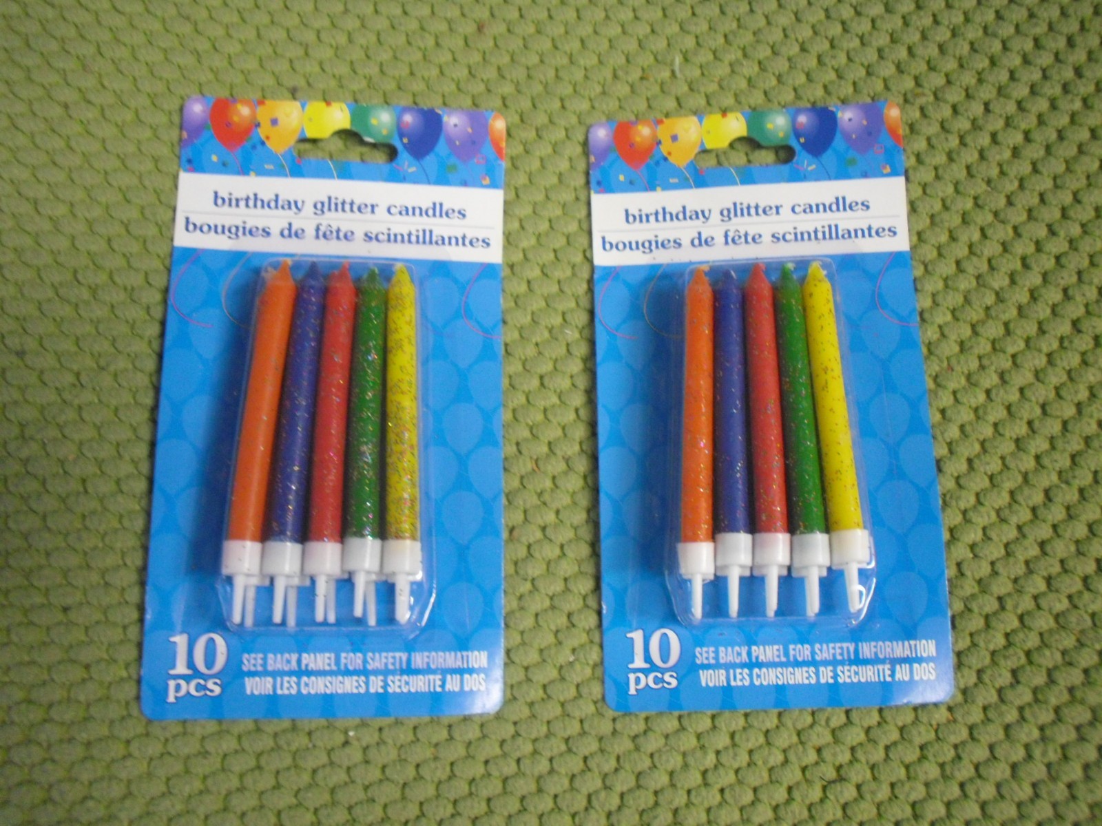 New ! 2 X 10 Counts Birthday Glitter Candles for Birthday Cake Wedding Cake