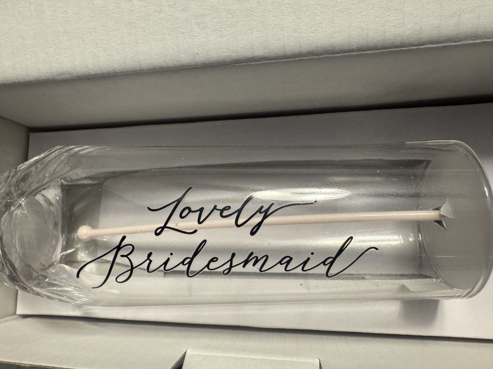 NEW IN BOX Style Me Pretty Bridesmaid Glass with Pick X TWO