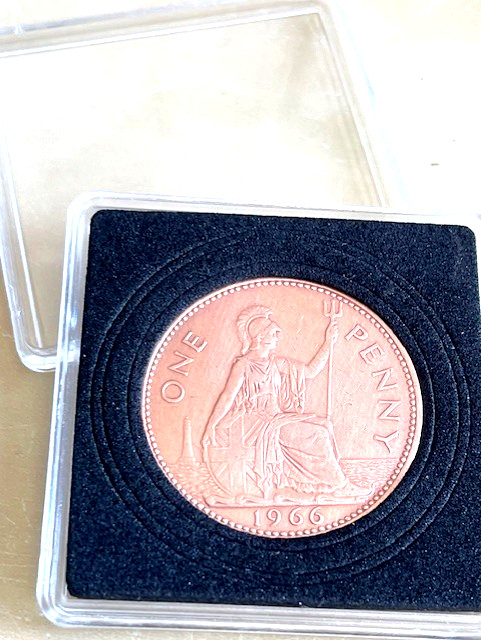 Unusual 60th Birthday Gift-1966 British UK Birth PENNY – Present.