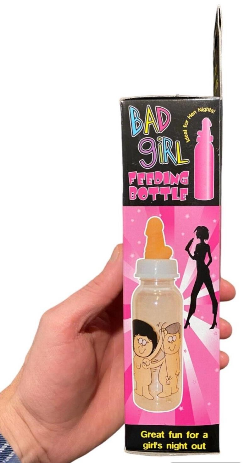 BAD GIRL Feeding Willy Pecker Bottle – Adult Joke Novelty Hen Bachelorette Party