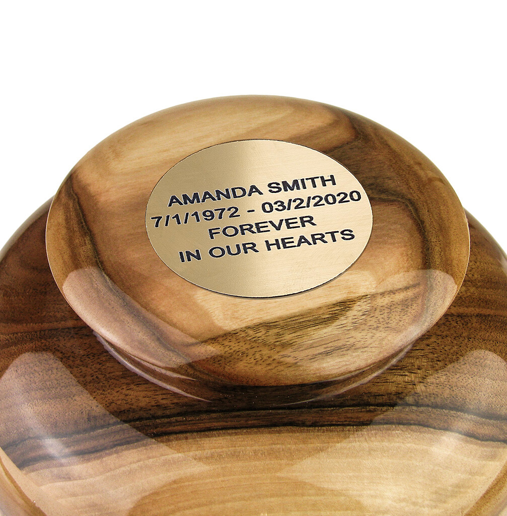 Stunning and very special wooden walnut Cremation urn for ashes. Hand turned URN