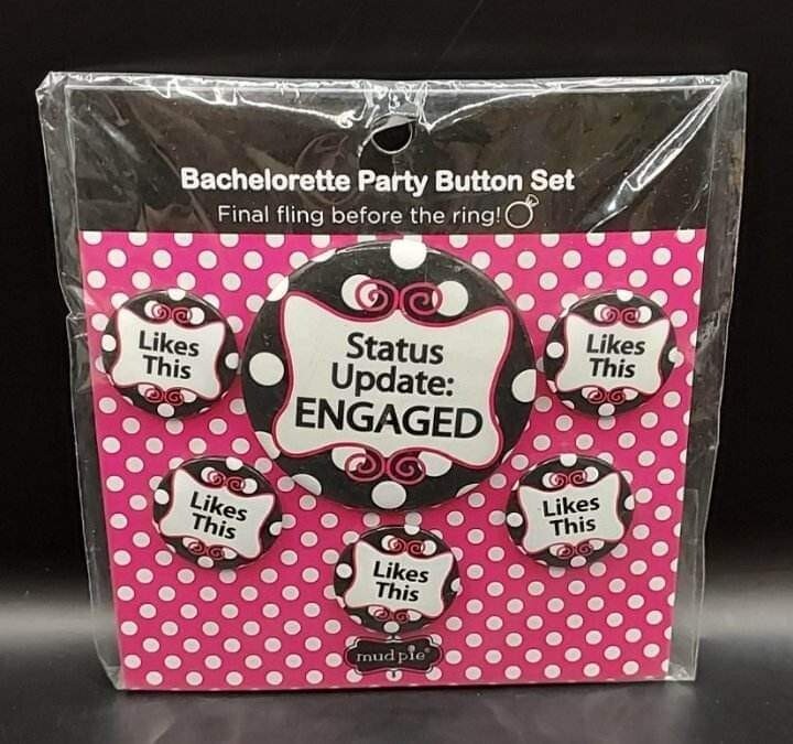 Mud Pie Bachelorette Party Button Set- NEW- Bride to Be, 2packs