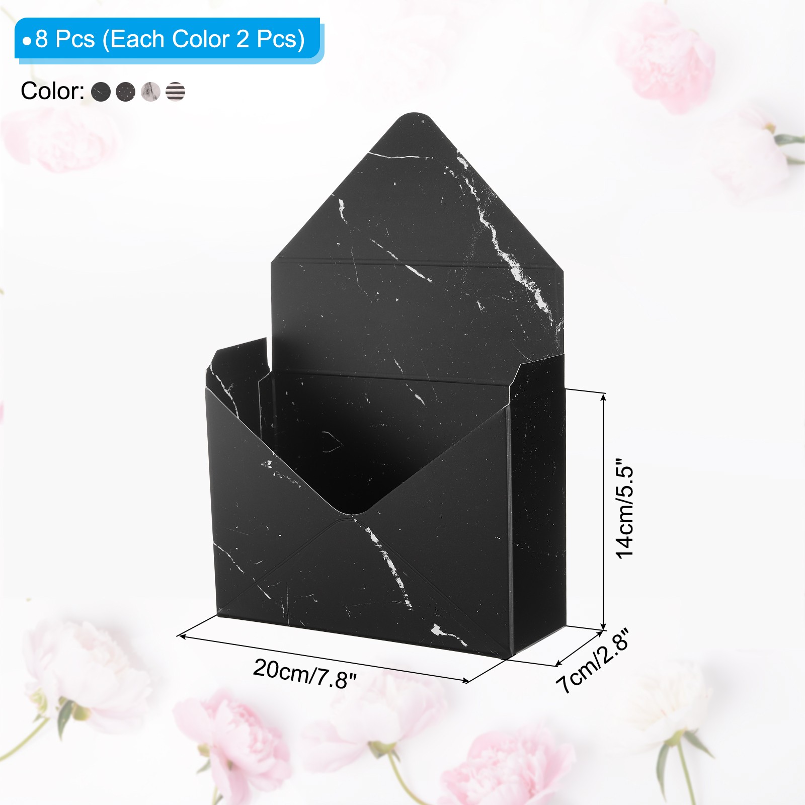 Paper Flower Gift Bags, 8 Pcs Paper Bouquet Flower Gift Bag, Black and White