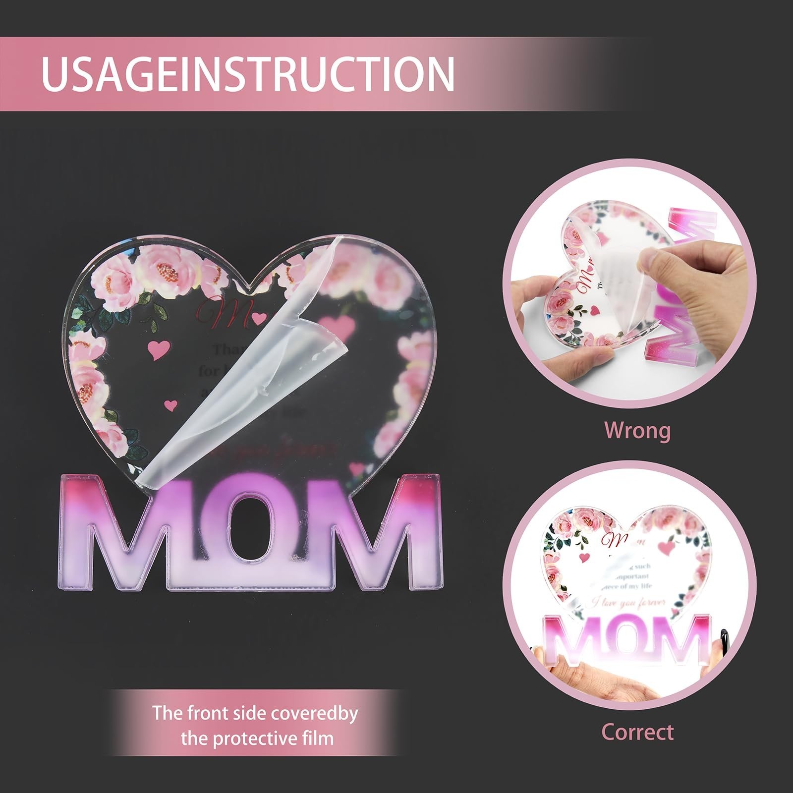 Mother’s Day Gifts for Women Birthday Gifts for Mom Engraved Acrylic Presents…