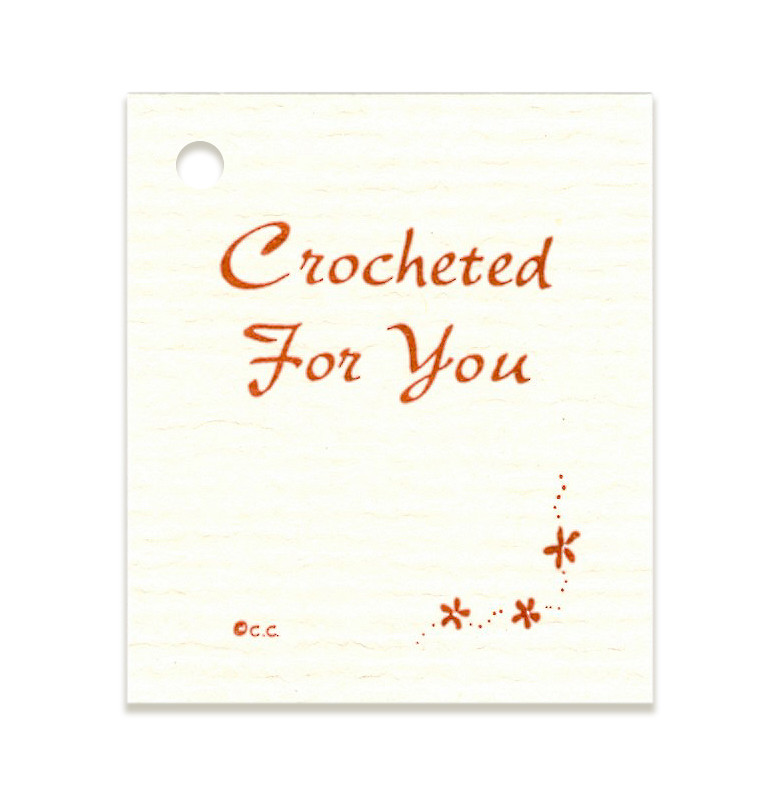 50 CROCHET FOR YOU * HANG TAGS ~ PRICE TAGS~SMALL 1-1/4″x1-1/2″~MADE IN USA~GIFT