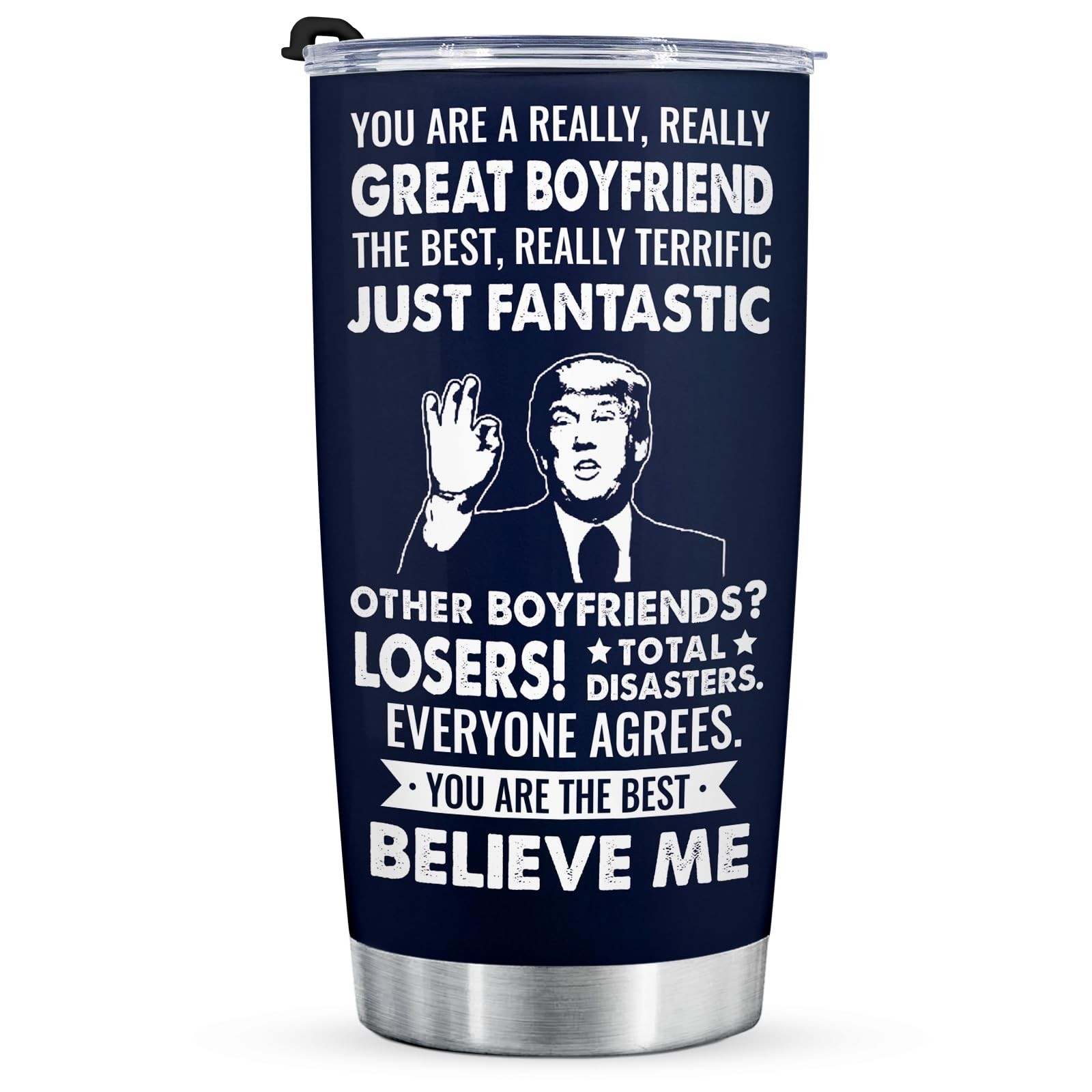 Aurahouse Funny Gifts for Boyfriend Tumbler 20oz, Boyfriend Birthday Gifts, A…