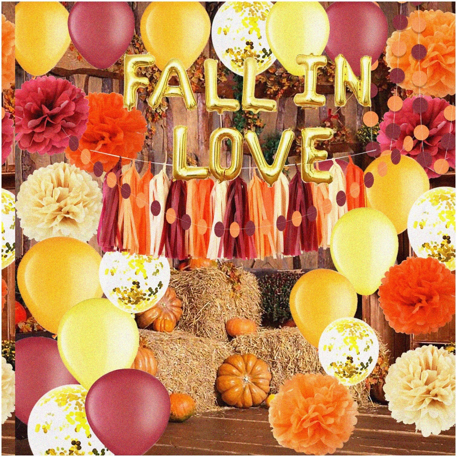 Autumn Fall Decor Burgundy Orange for Events