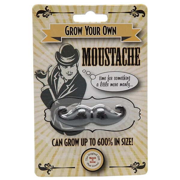 Grow Your Own MUSTACHE – Up to 600% in size! Funny Gag Joke Novelty Toy Gift