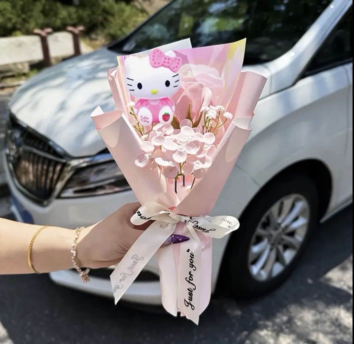 Kawaii Hello Kitty Sanrio Artificial Flower Bouquet Christmas Gift Valentine’s
