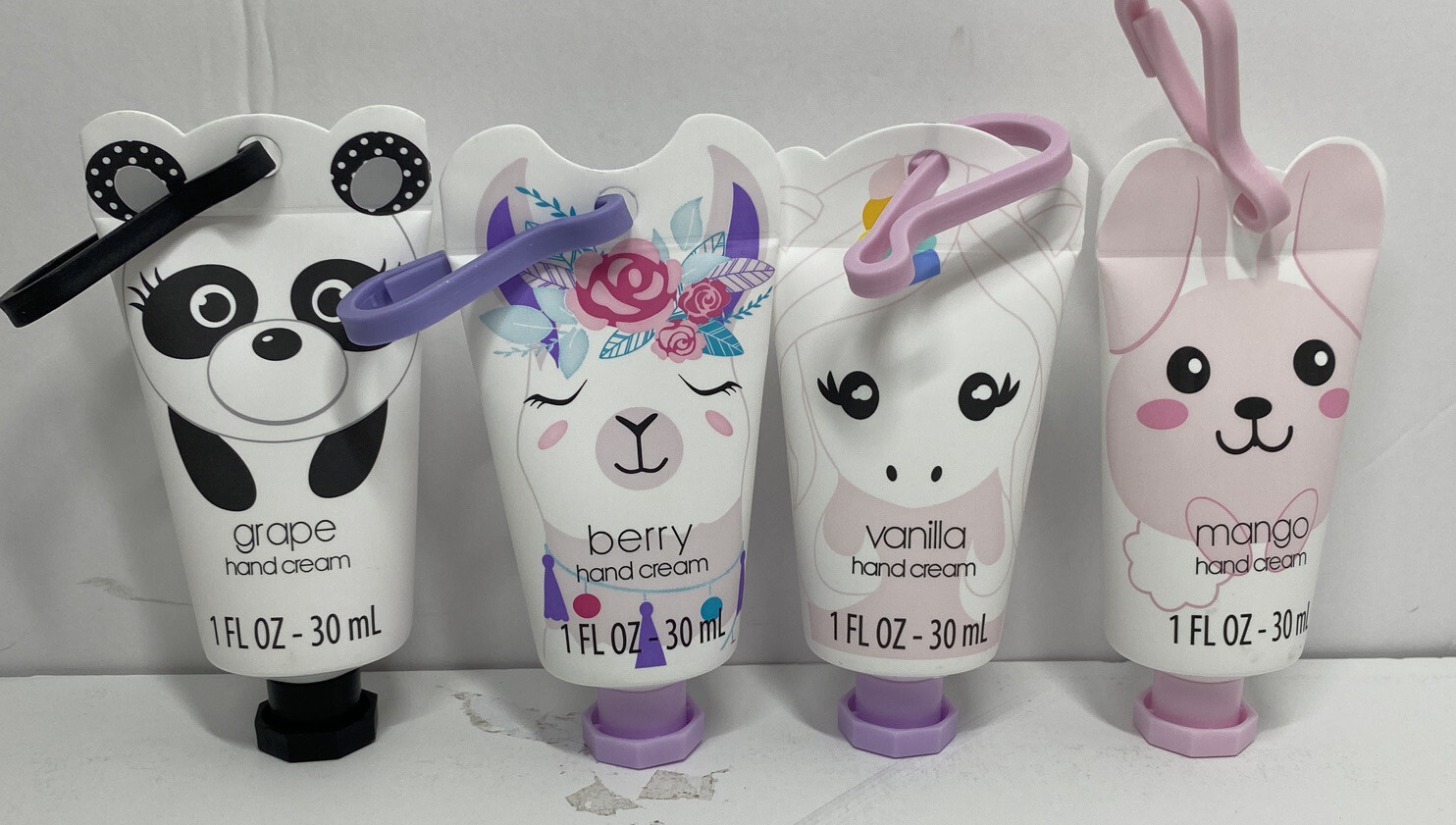 Panda Grape, vanilla, berry Scented Hand Cream Lotion 1 oz with bag clip NEW