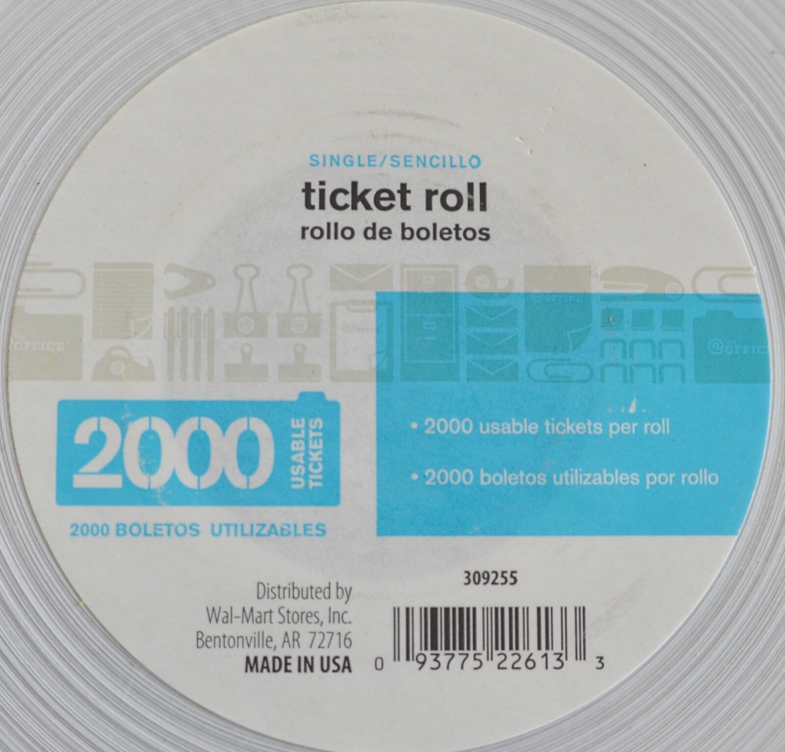 ROLL OF ADMIT ONE NUMBERED TICKETS – 2000 – SEALED