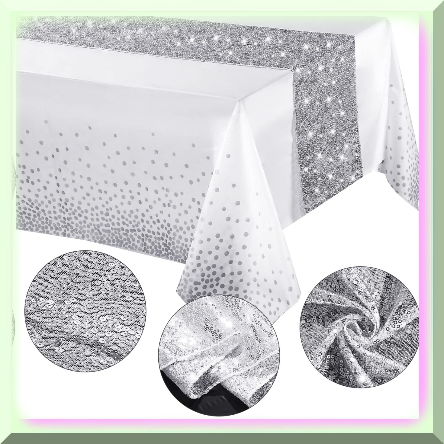 Polka Dot Confetti Table Setting Kit Waterproof Easy Clean