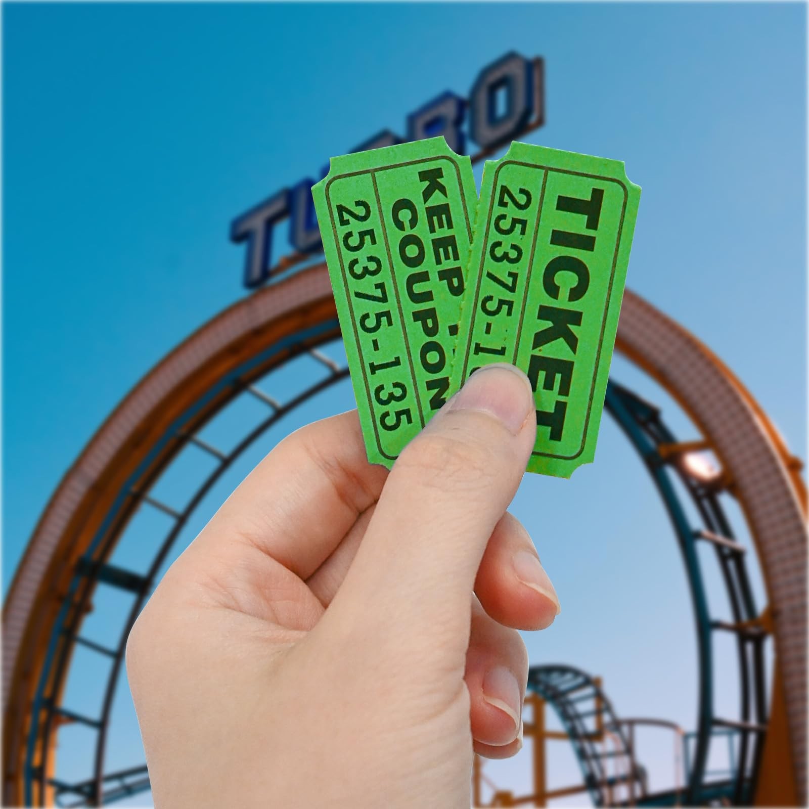Raffle Tickets 800 Pcs 400 Pairs 50/50 Double Ticket Bold Numbers Easy Reading