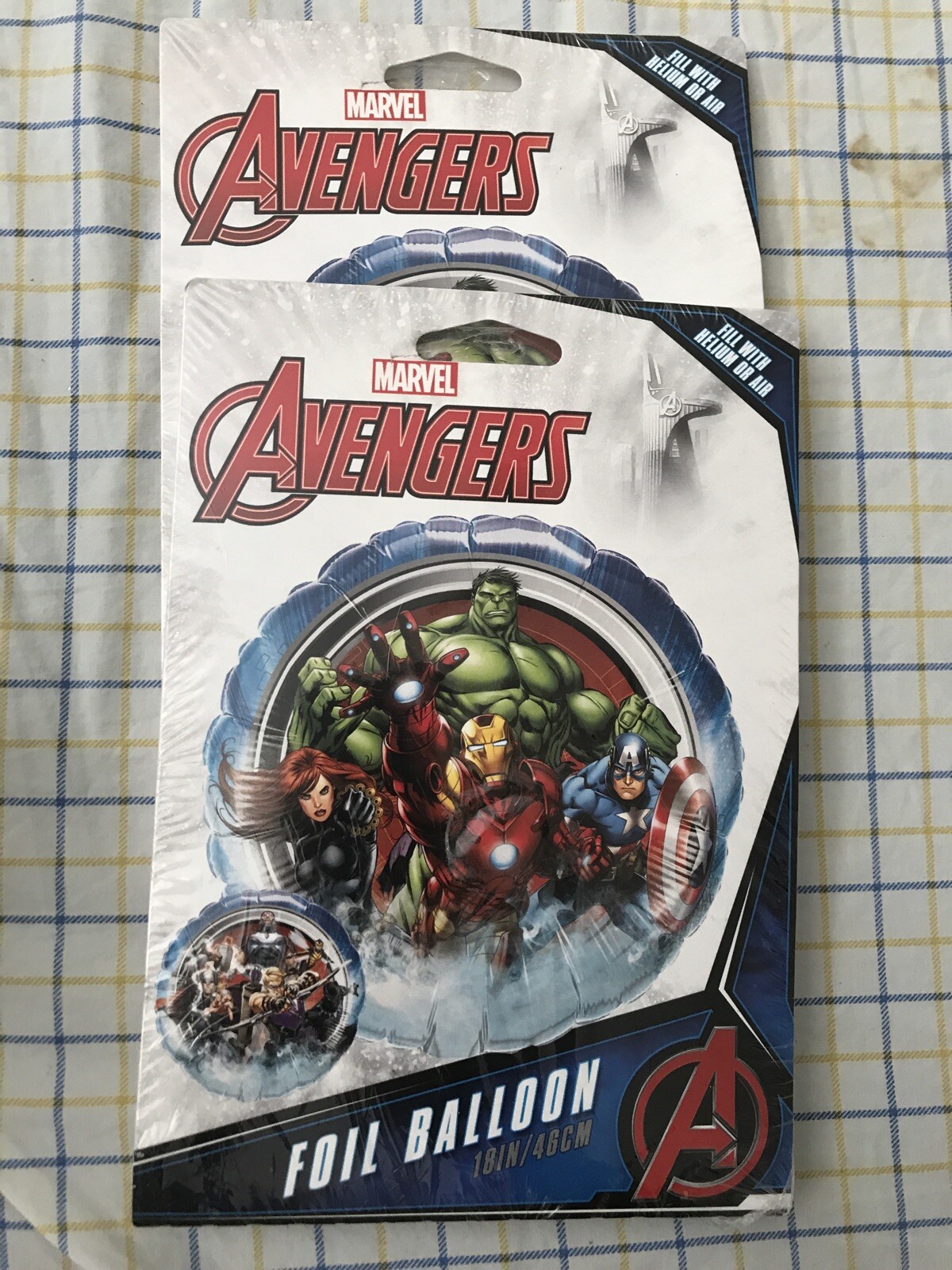 Marvel Avengers 18″ Foil Balloon Double Sided Lot Of 2