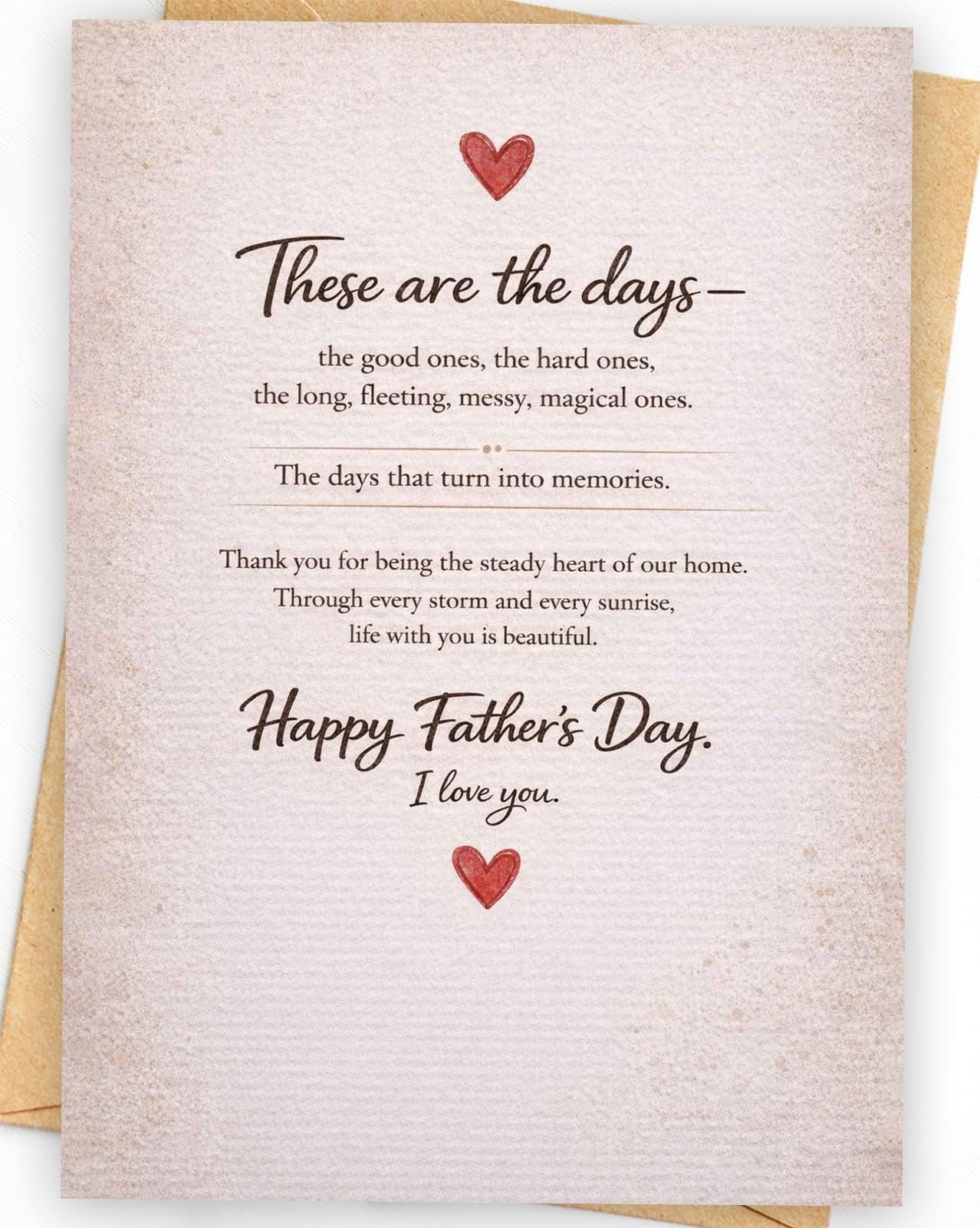 FeliBebe Fathers Day Card for Husband, Men, Romantic style02
