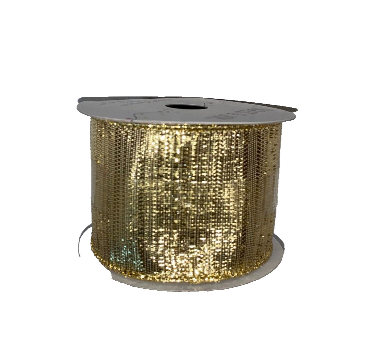 Jingles & Joy Christmas gold metallic 2.5″ x 10 yard wired decorative ribbon New