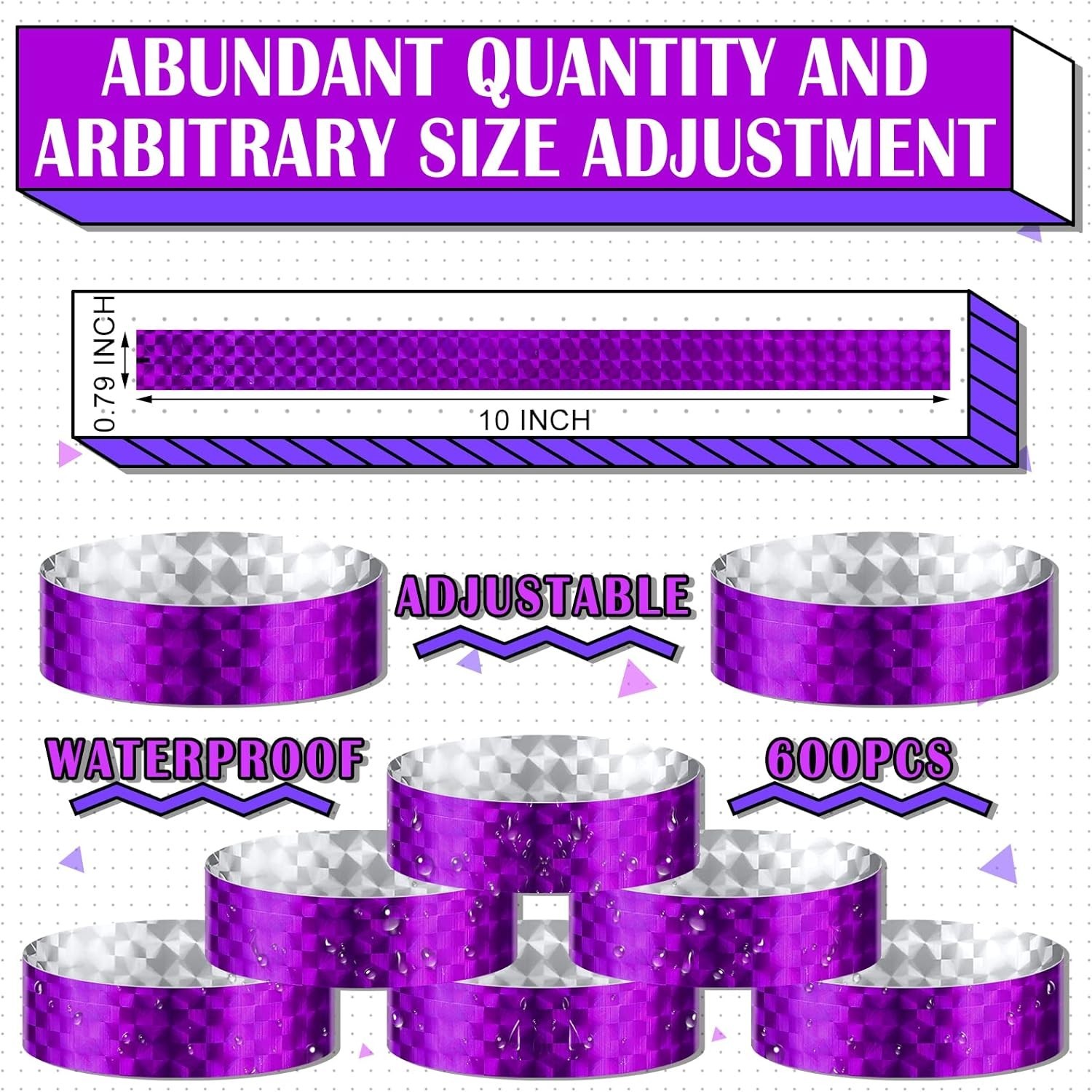 Paper Wristbands Neon Wrist Bands Waterproof Handbands for Events Lightweight…