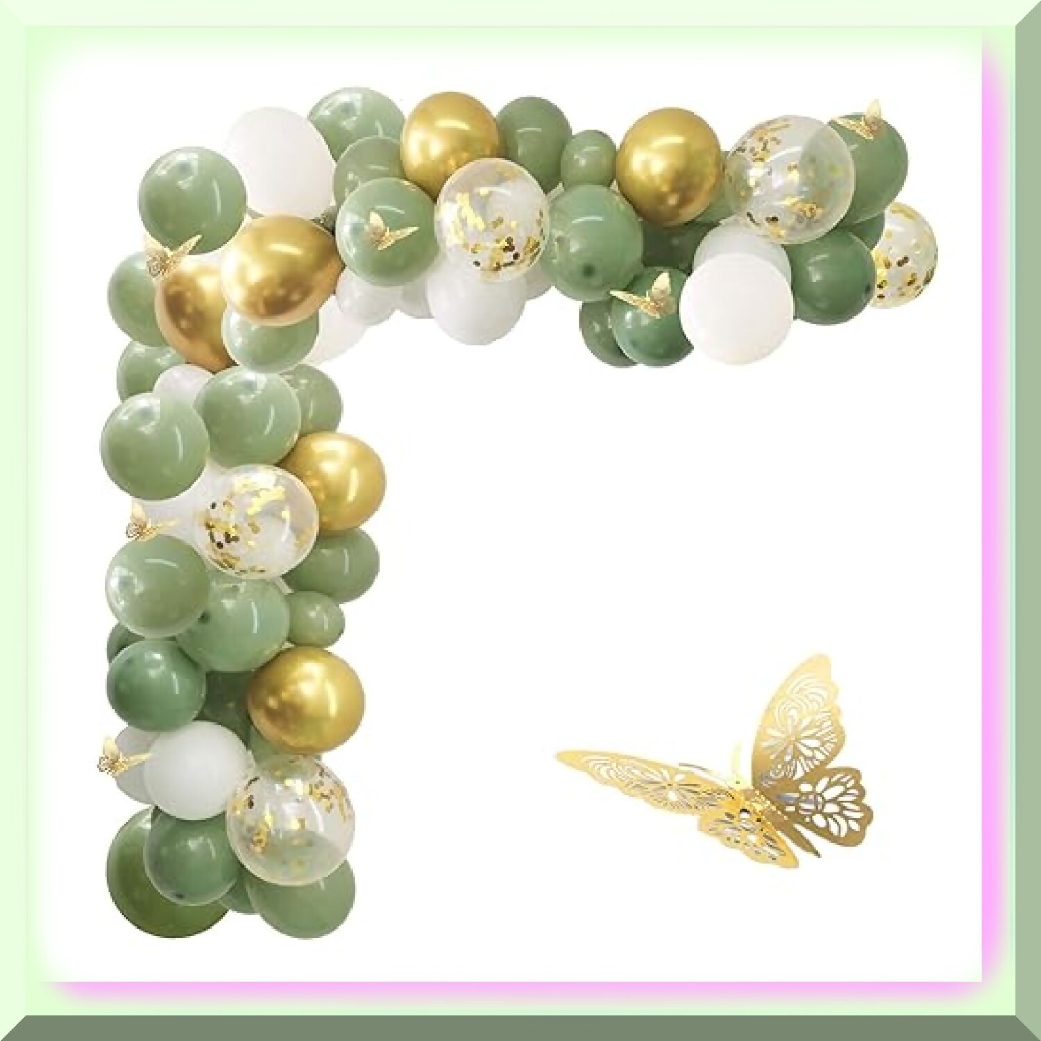 Balloon Garland Kit with Olive and Sage Green Balloons