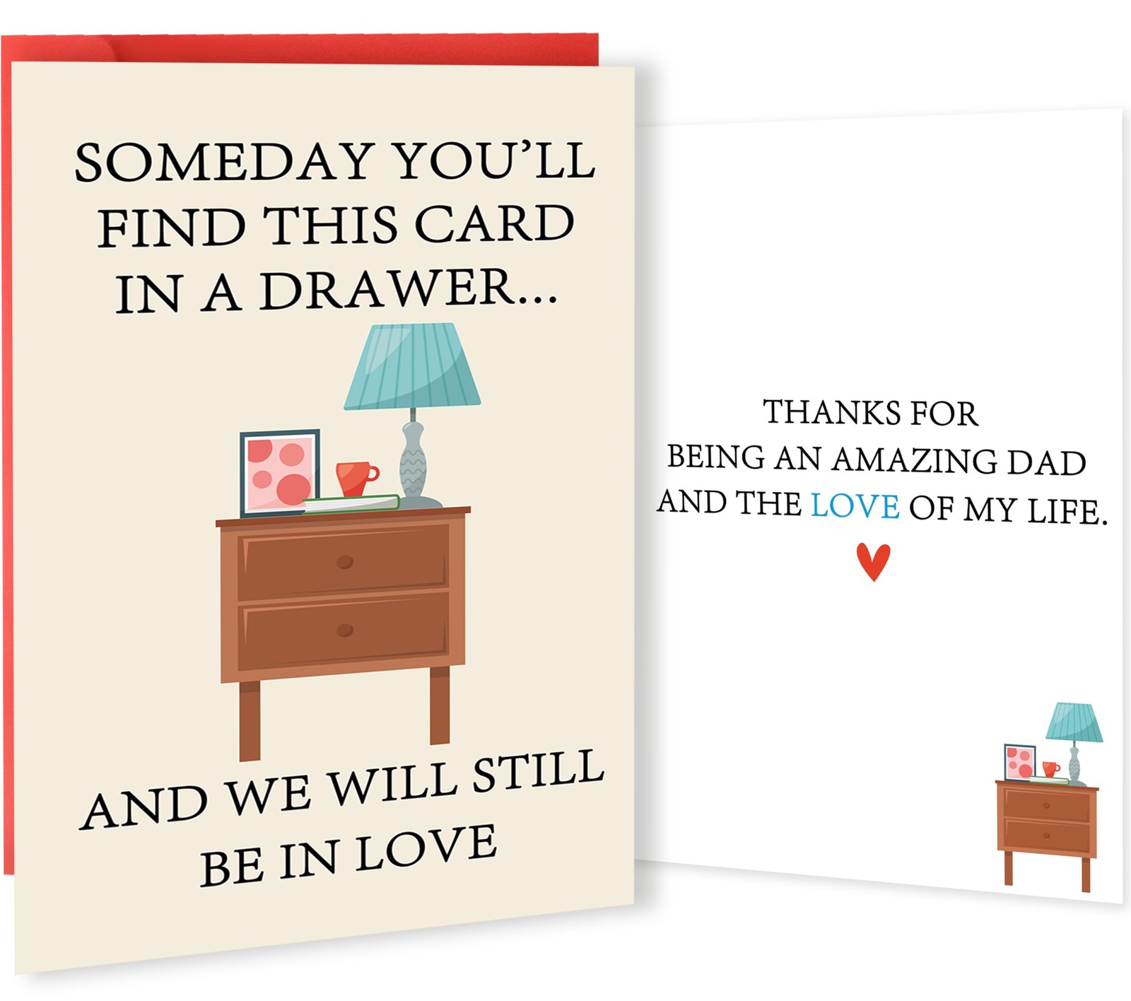 Zyulin Romantic Fathers Day Card Gifts for Husband 8 x 5.3 inches, ZY399