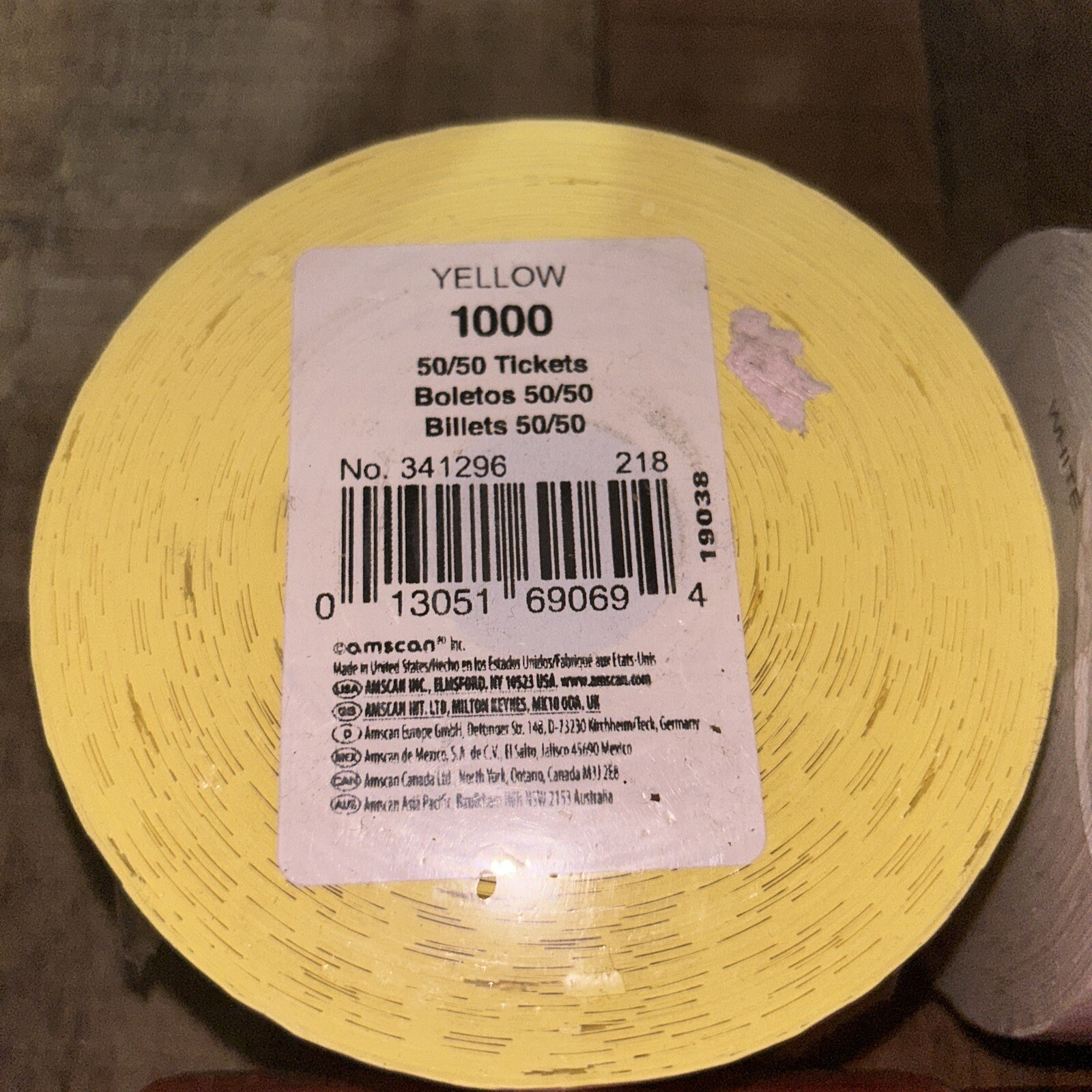 Raffle Tickets Roll of 1000 Marquee 50/50 Style Double Stub – Fundraiser