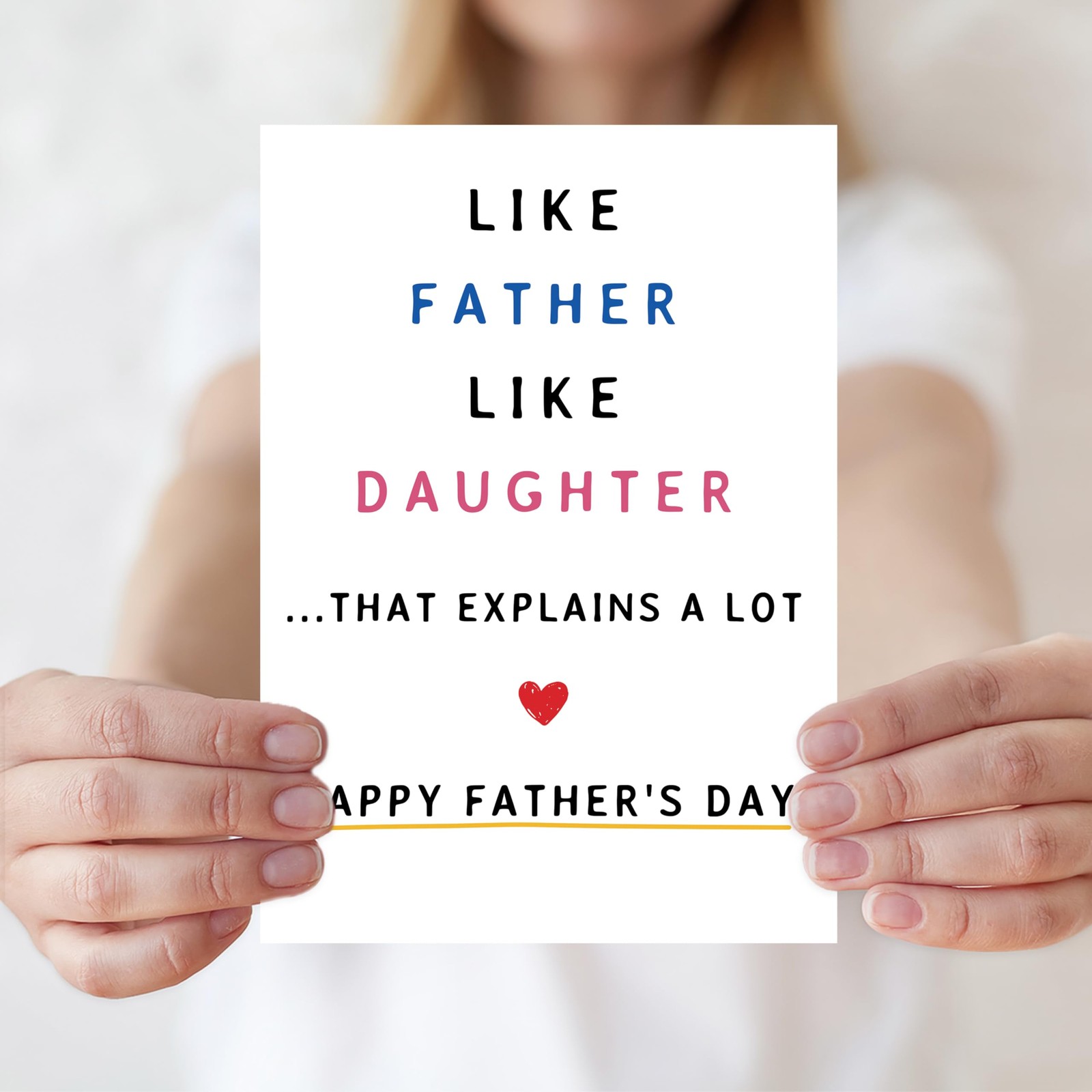 IDU Fathers Day Card, Funny Cards Gifts 7 X 5 Inches, ZN-511