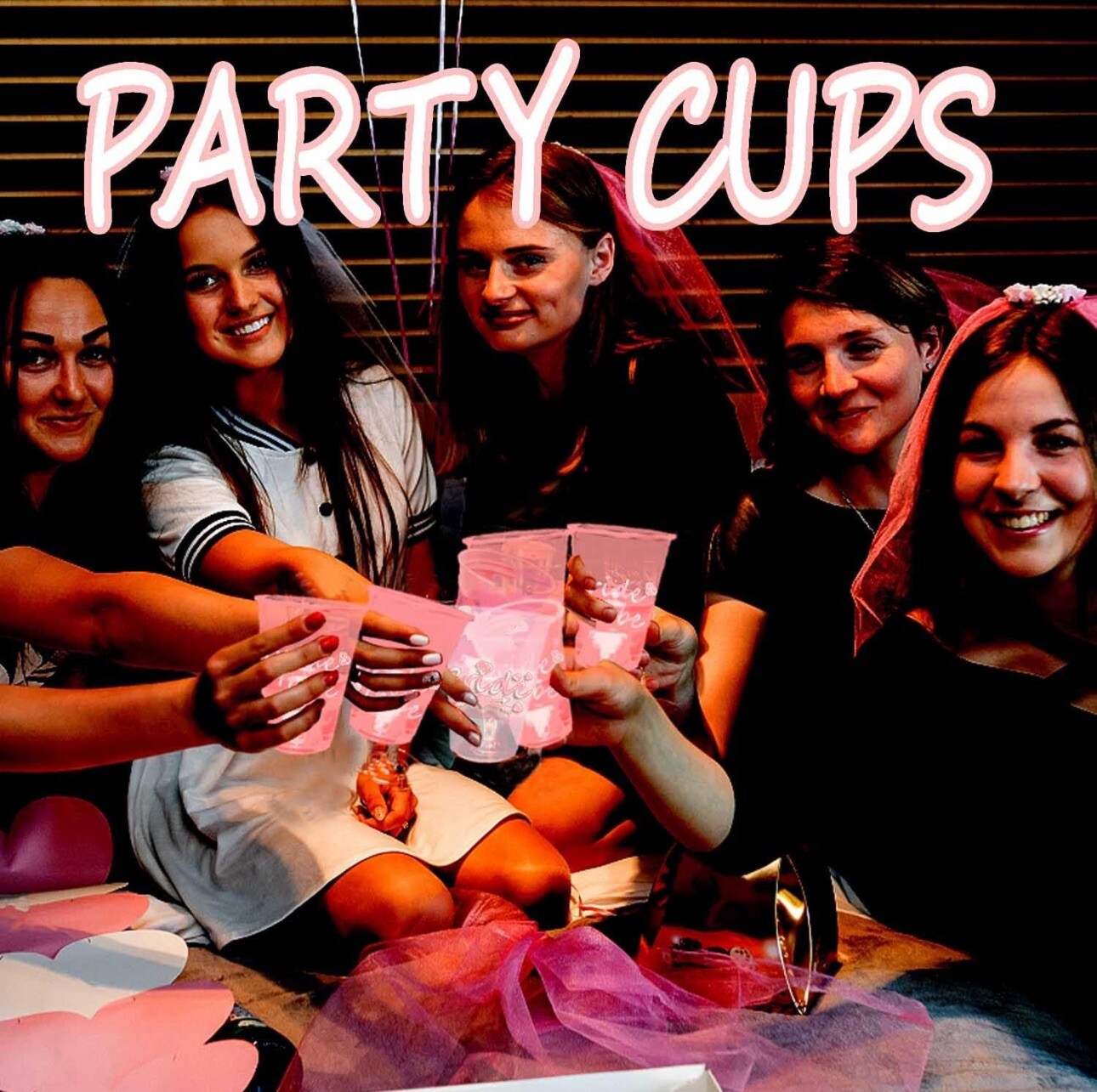 22 Pcs Bachelorette Party Decor Glow Clear Cups For Bride And Team 16OZ w/Lights