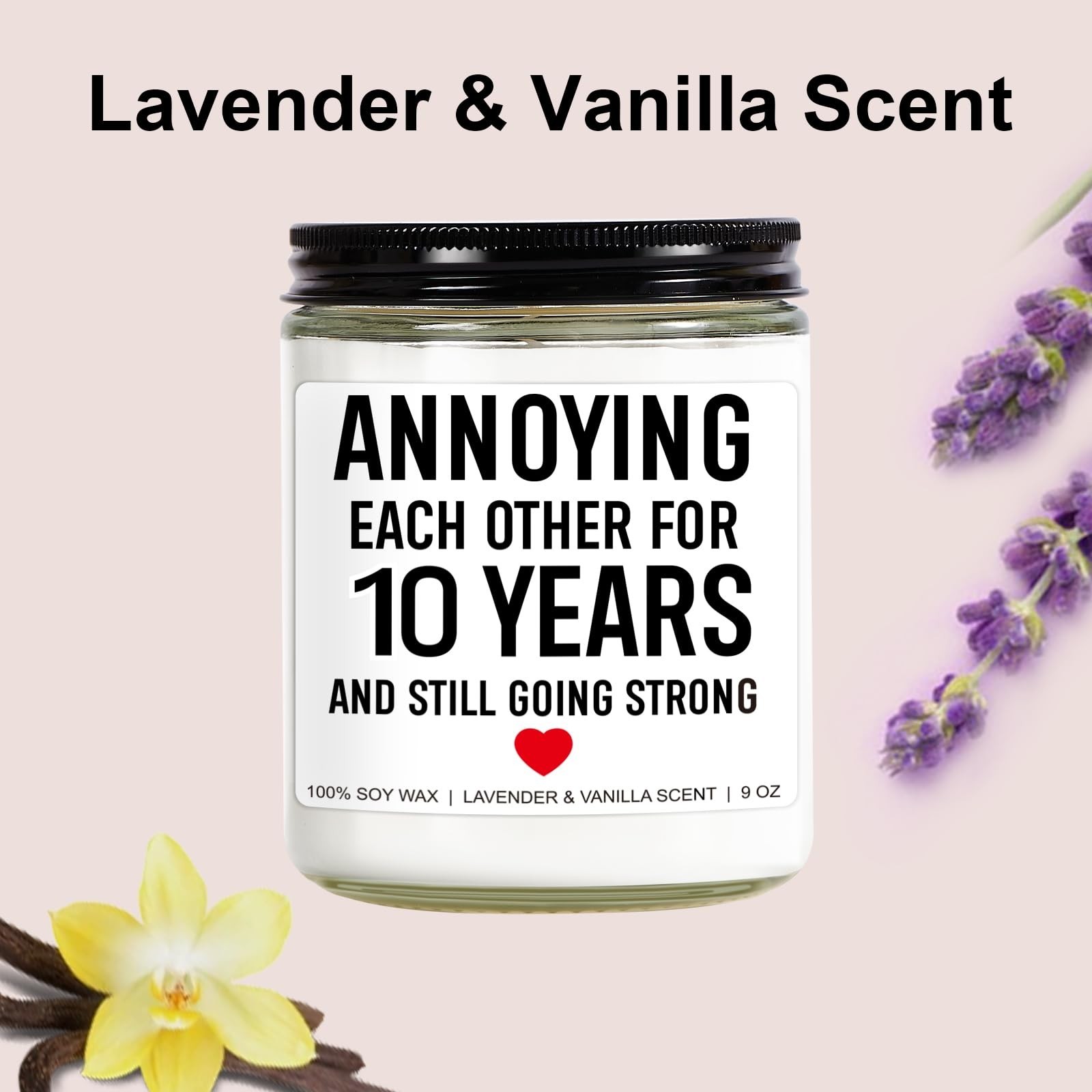 Funny Scented Candle, 10 Year Anniversary, Gifts for Wife, Husband, Couple – …