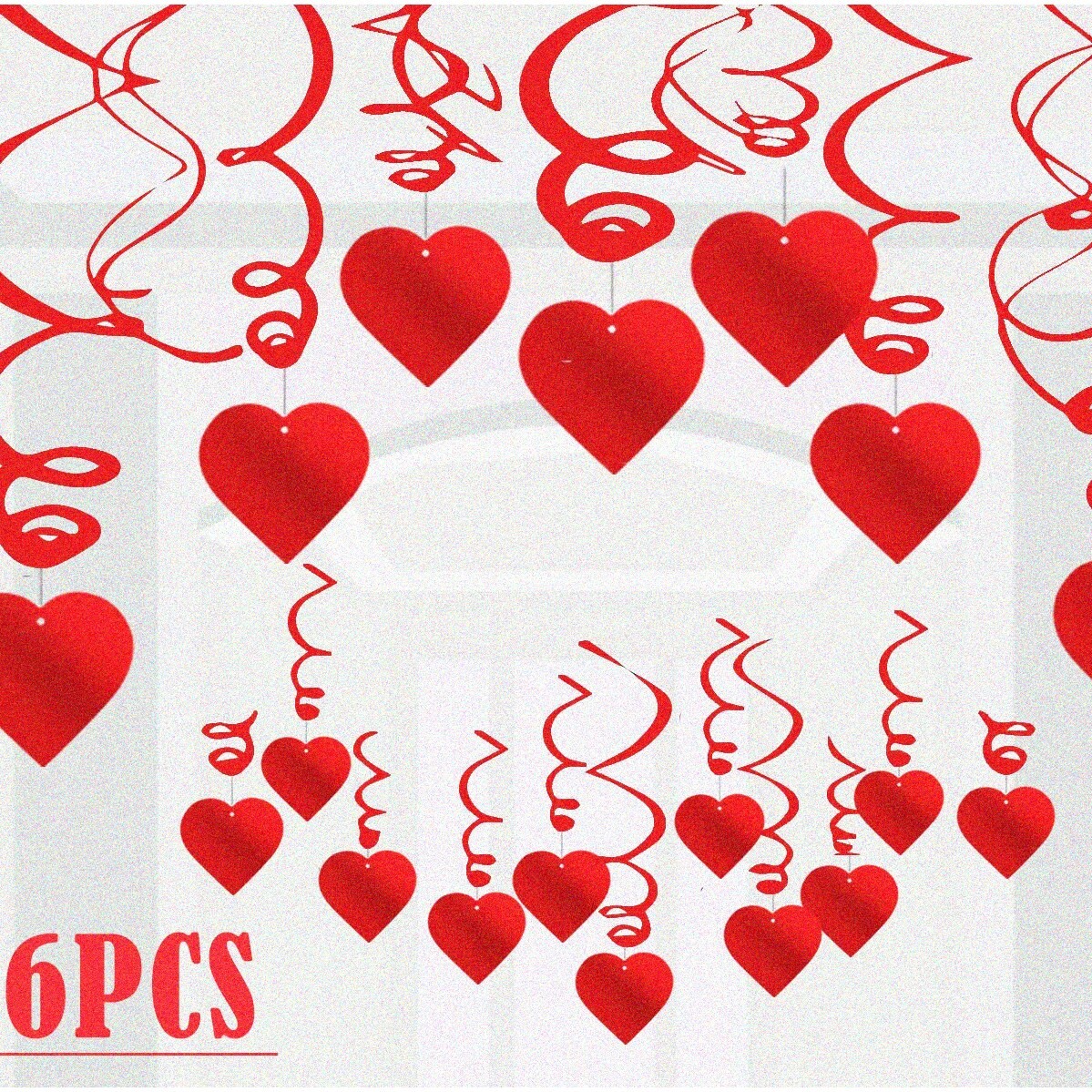 36 Reusable Heart-Shaped Hanging Decorations