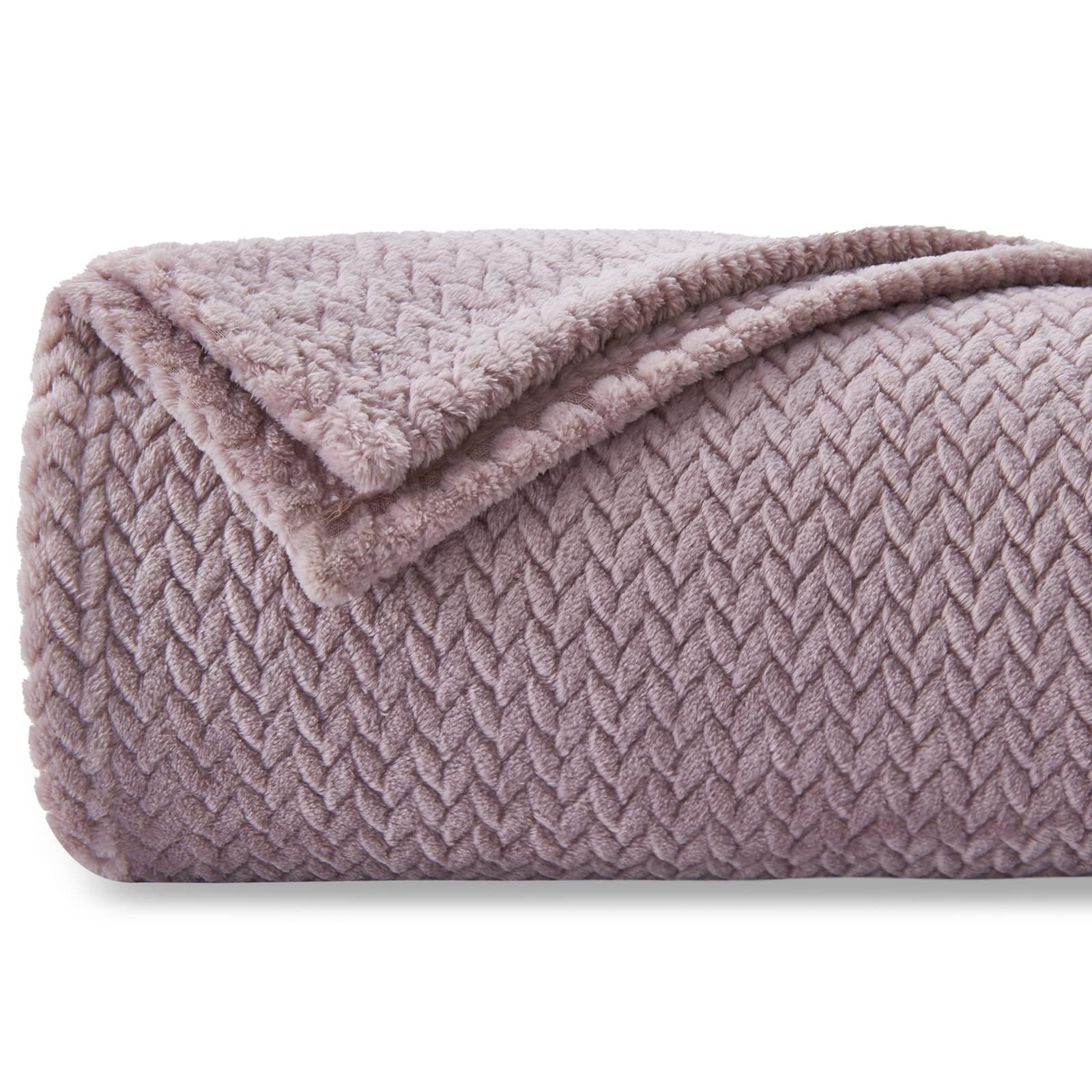 NEWCOSPLAY Super Soft Throw Blanket Light Purple Premium Silky Flannel Fleece…