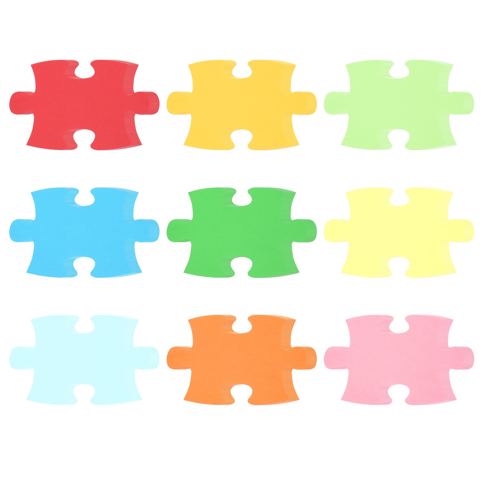 5×6″Cutouts Paper, 180Pcs Puzzle Assorted Color Paper, Multicolor