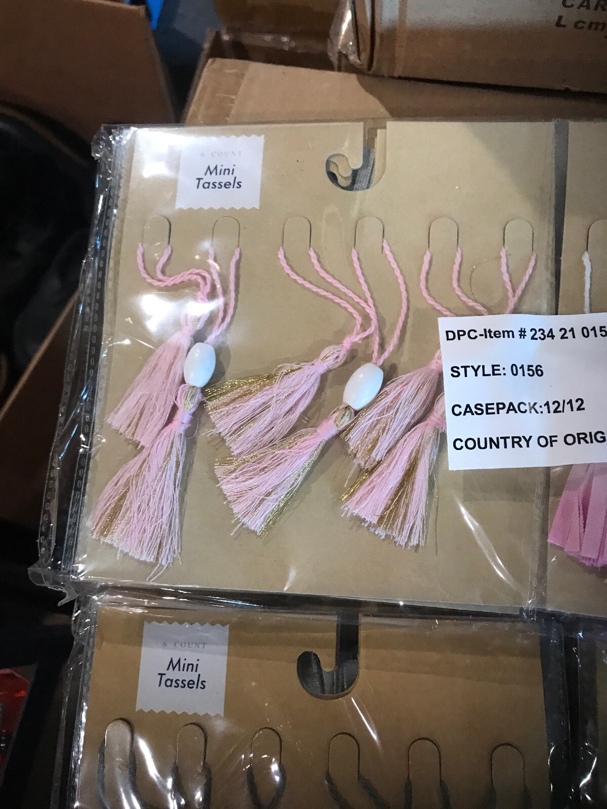 Lot Of 120 Total Assorted 6-Count Mini Tassel Pack Graduation Pink
