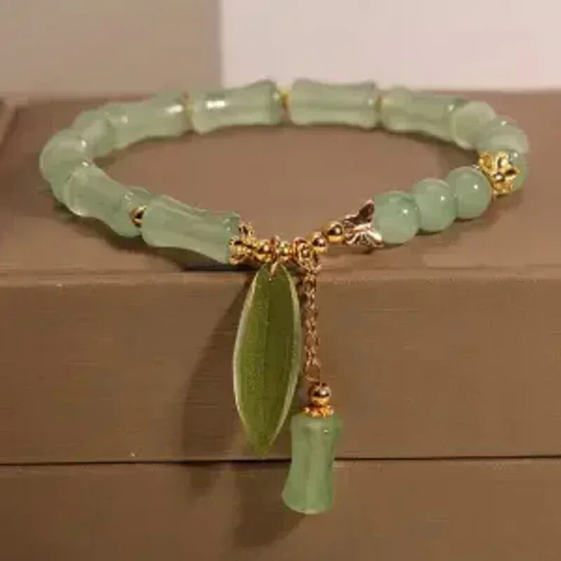 Chinese Style Bamboo Jade Bracelet Women’s Light Luxury High-Grade Bracelet Gift