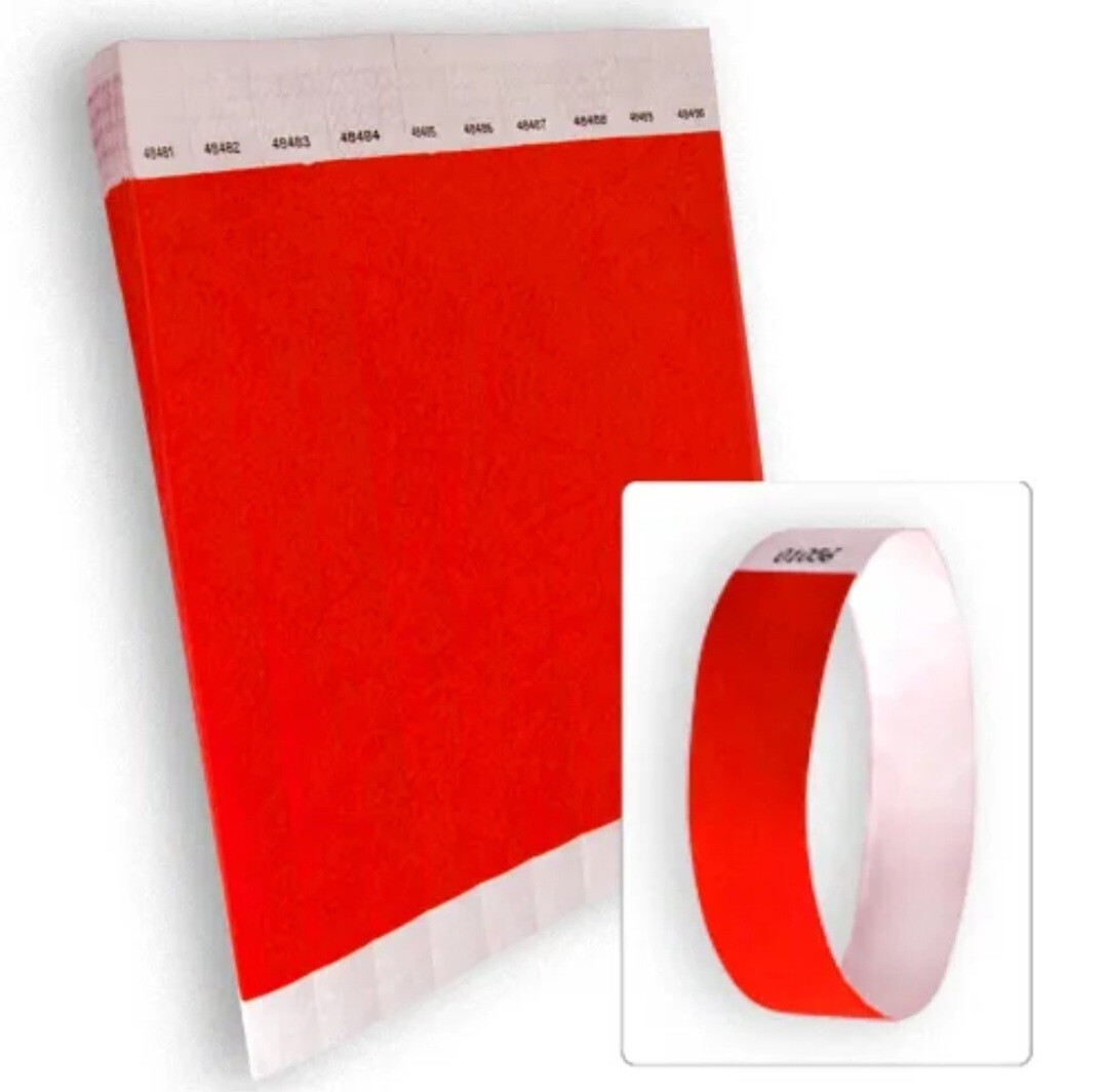 500 Count Paper Wristbands – Neon Yellow T3VL-02