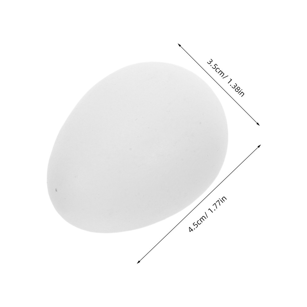 8Pcs Sturdy White Wooden Easter Eggs for Crafting DIY Faux Decorations Set
