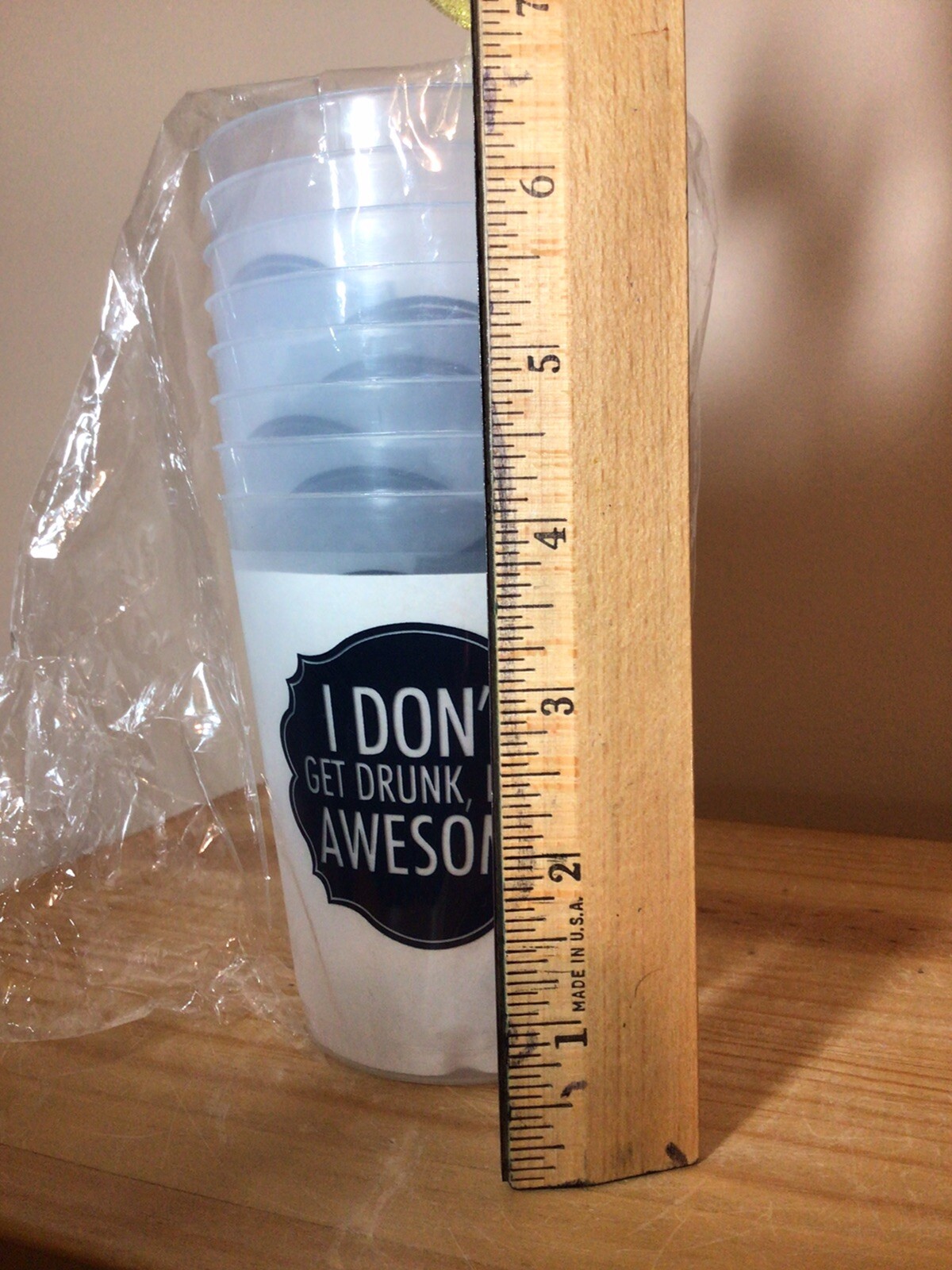 Slant Collections I Don’t Get Drunk, Flex Drinking Cups, Set of 8, 16oz.