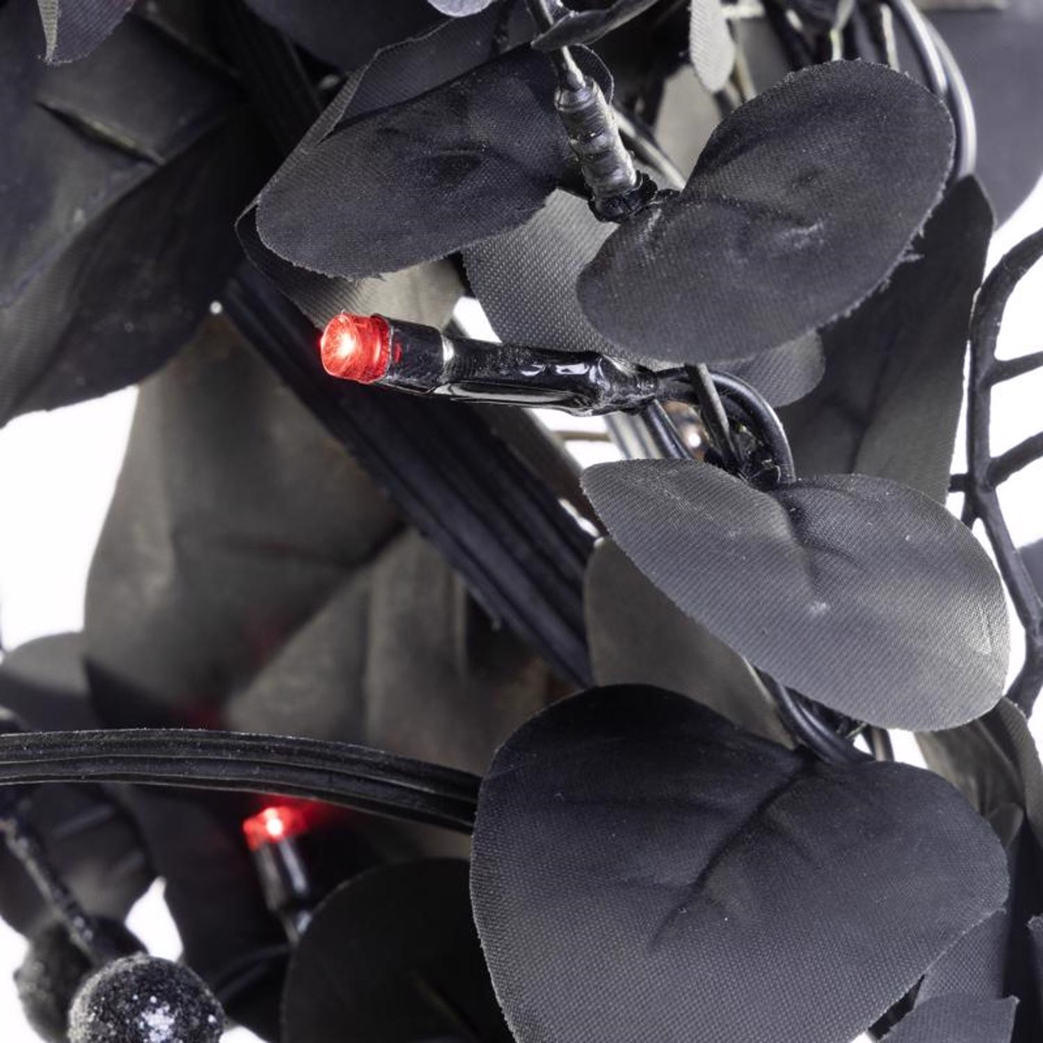 Celebrations Red 50 ct 9 ft. LED Skull Garland Halloween Decor