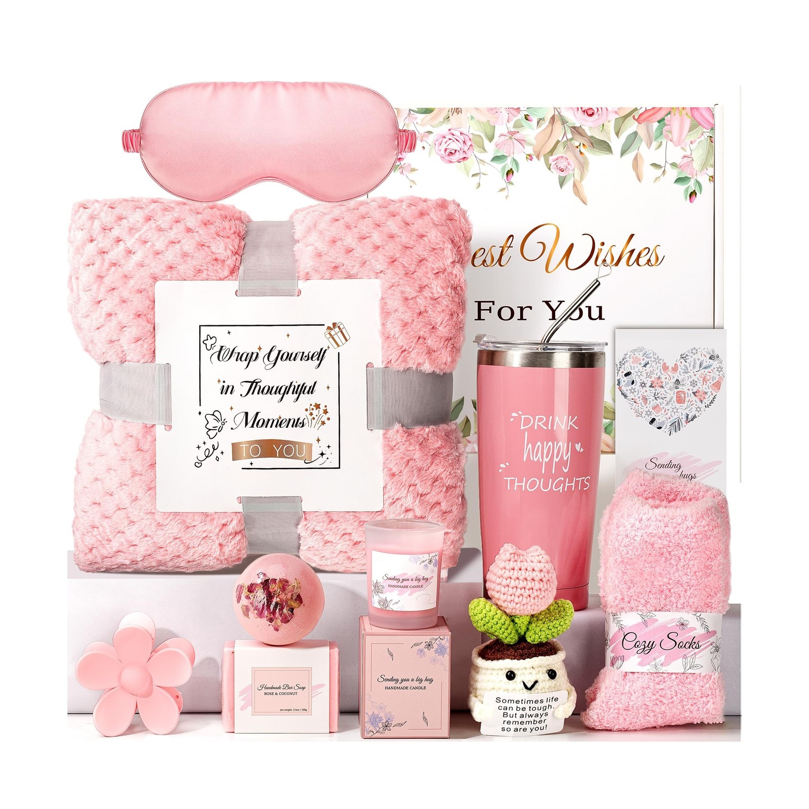 Gift Baskets for Women, Self-Care Get Well Soon Gifts Birthday Gift… Fast Ship