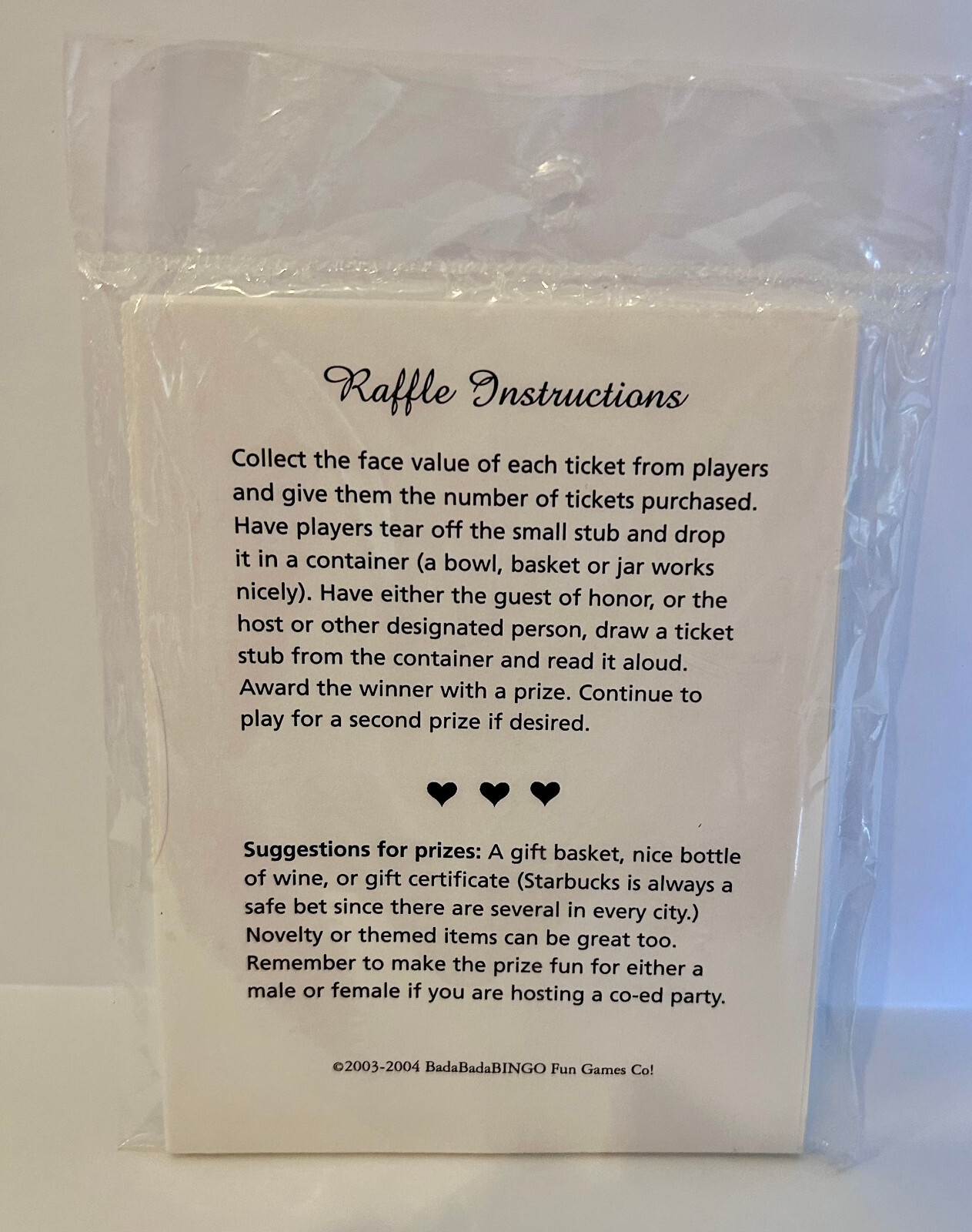 Badabadabingo – Bridal Shower Raffle Tickets